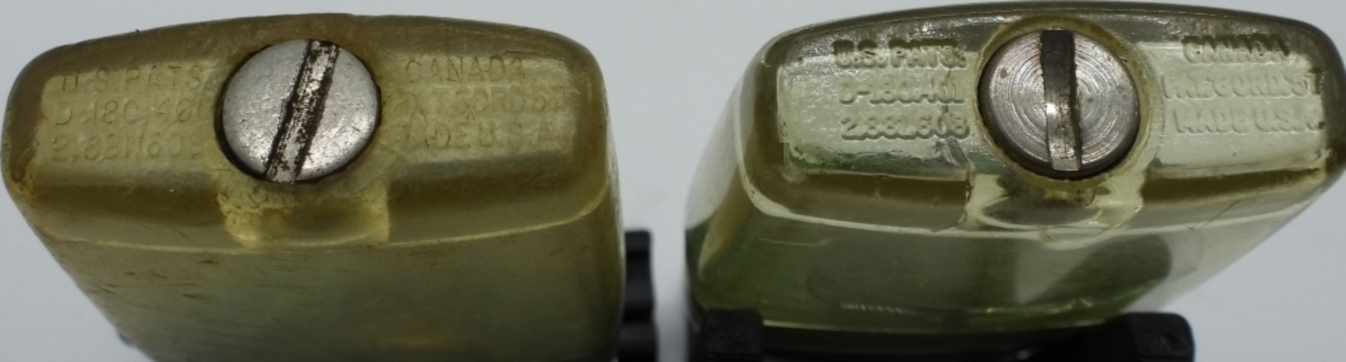 Vintage Lucite Table Lighters with Botanical Inser