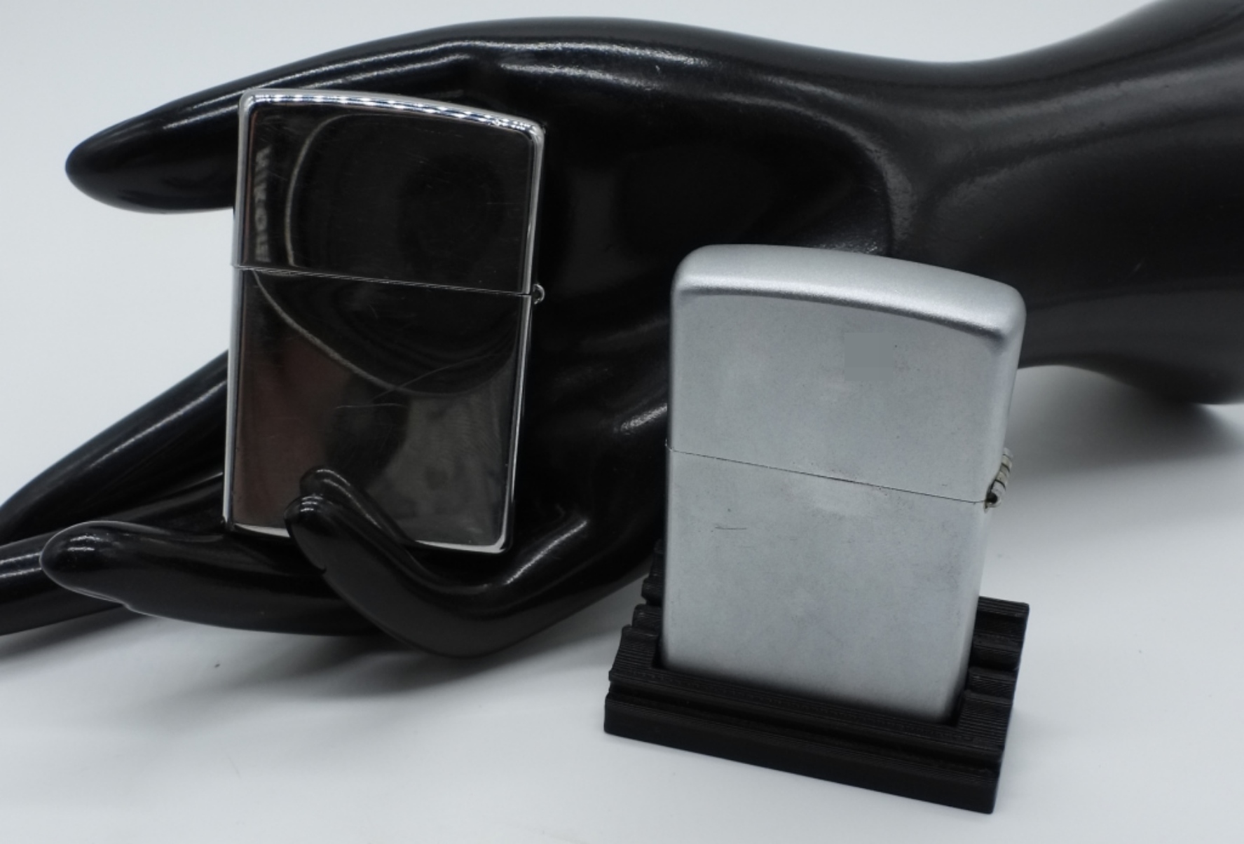 Zippo Harley-Davidson Eagle Chrome & Satin Pair
