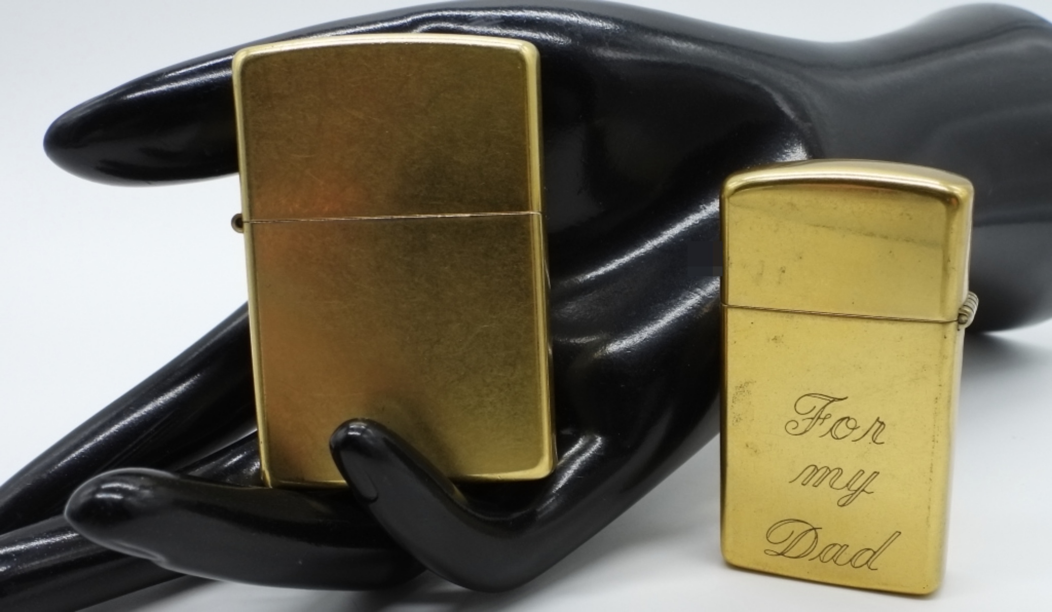 Zippo Solid Brass Lighters, 1950s-80s Vintage