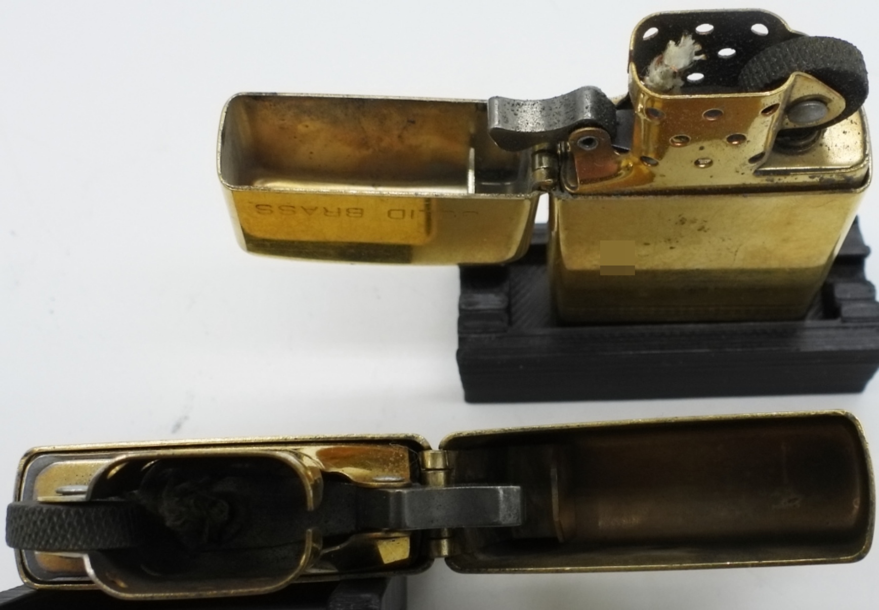 Zippo Solid Brass Lighters, 1950s-80s Vintage