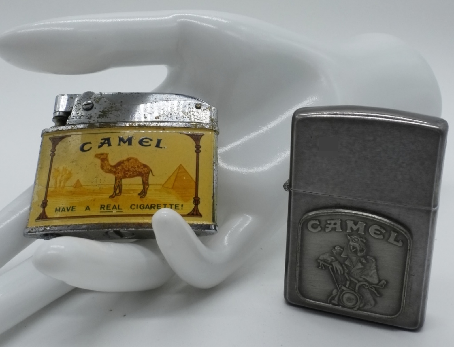 Zippo Chrome Lighter & Vintage Camel Lighter
