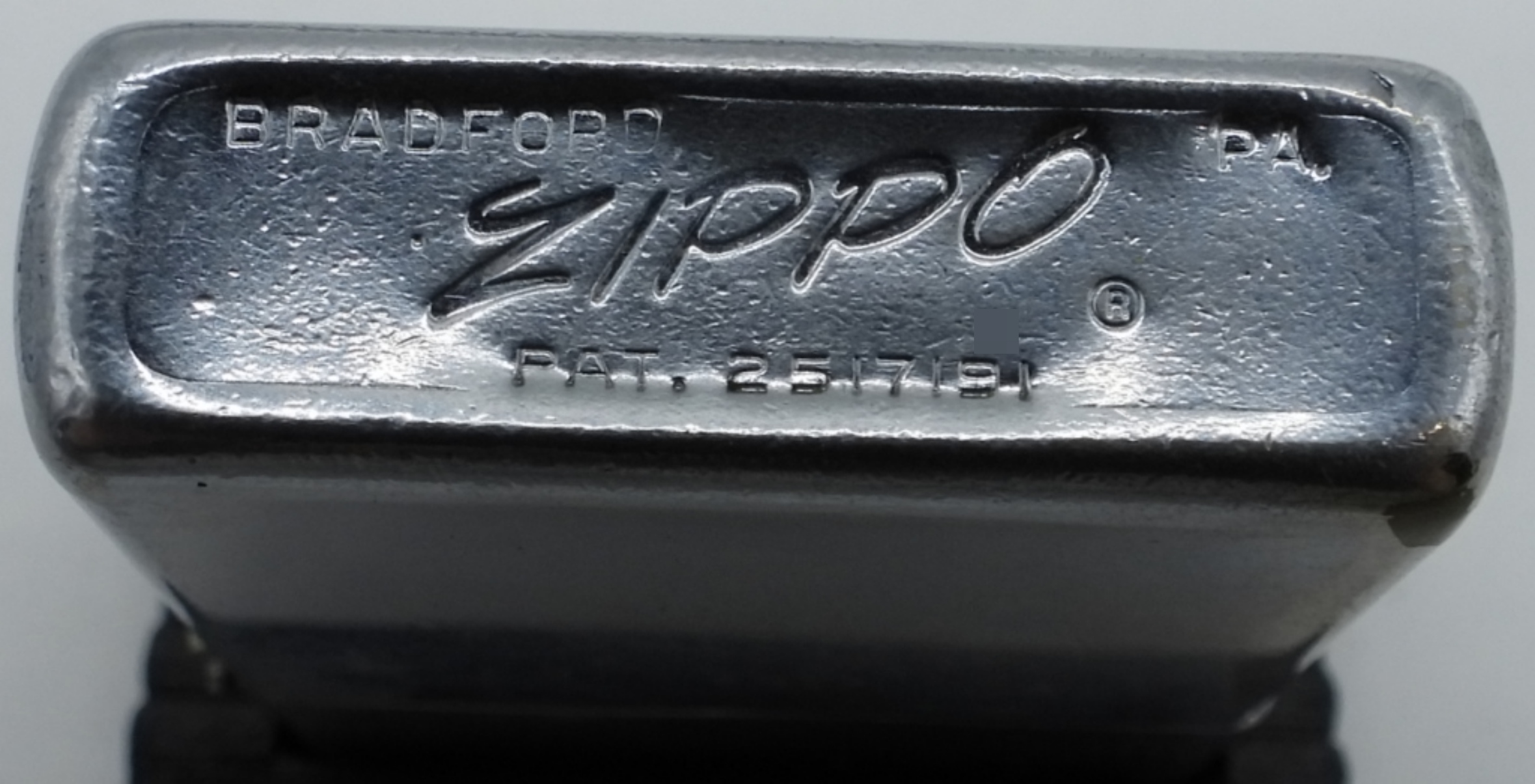Zippo Chrome Lighter with Pat. 2517191