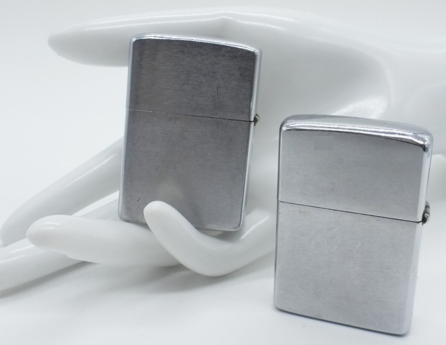Zippo Chrome Lighters, 1974 & 1979 (2)