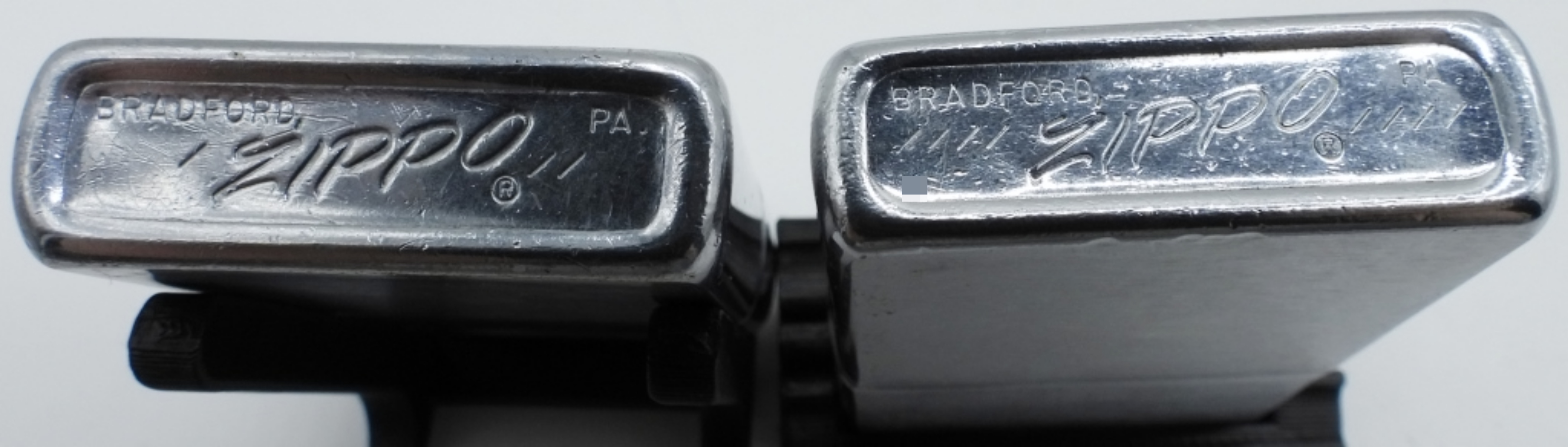 Zippo Chrome Lighters, 1974 & 1979 (2)