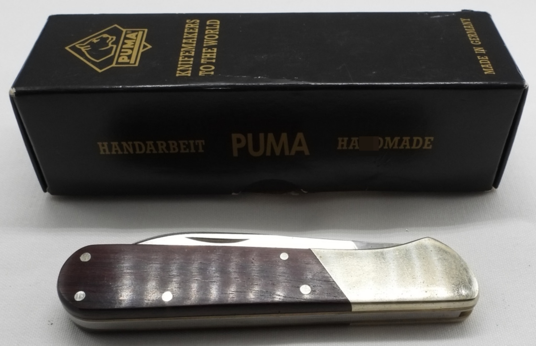Puma Handarbeit Folding Knife, Dark Wood Handle