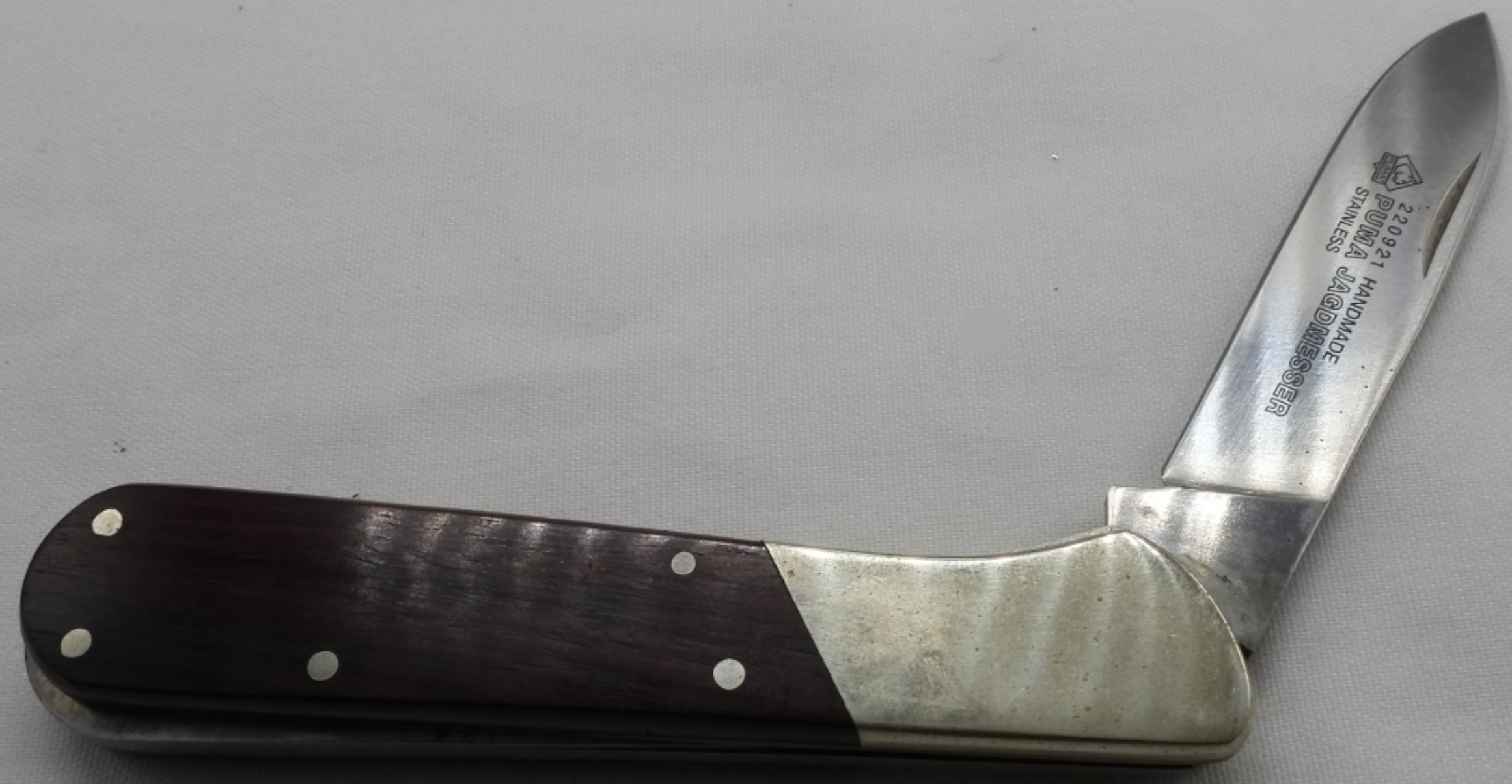 Puma Handarbeit Folding Knife, Dark Wood Handle