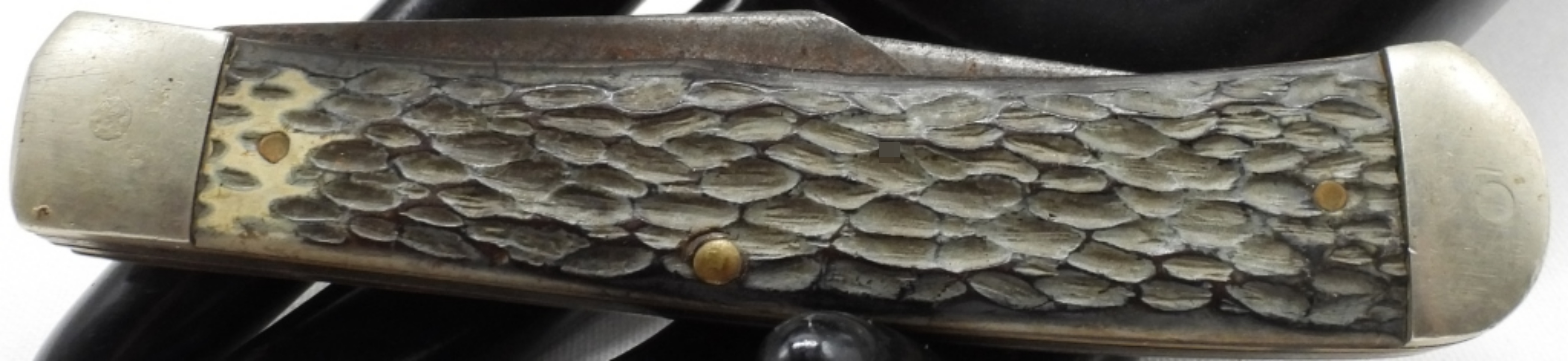 Western Trapper Knife, Jigged Bone Handles
