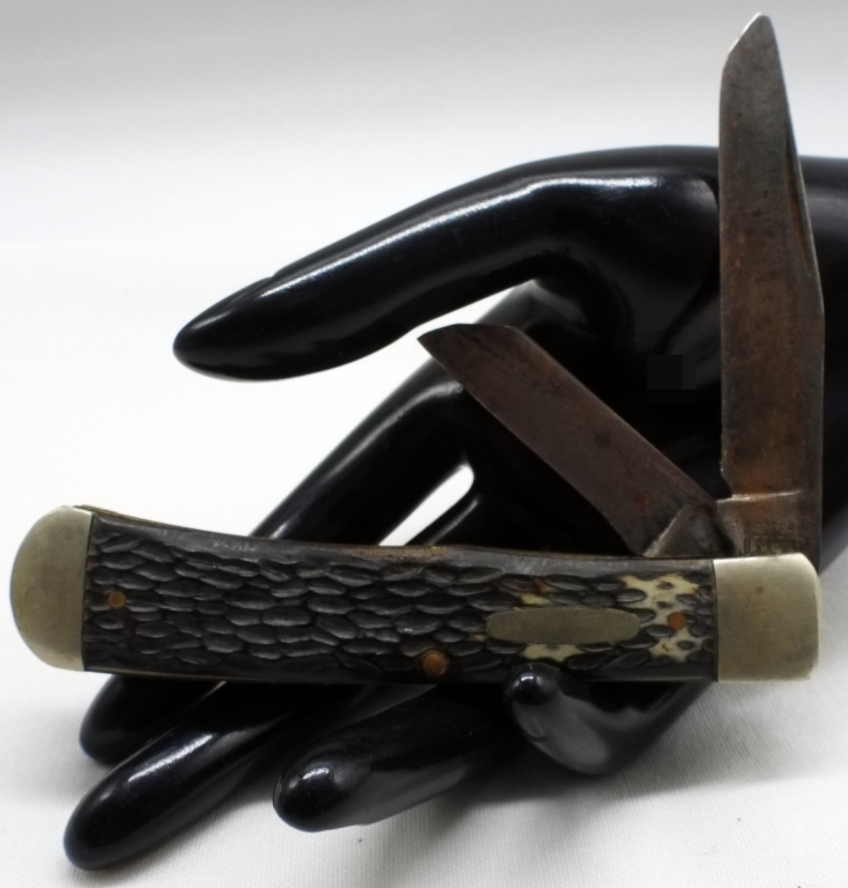 Western Trapper Knife, Jigged Bone Handles