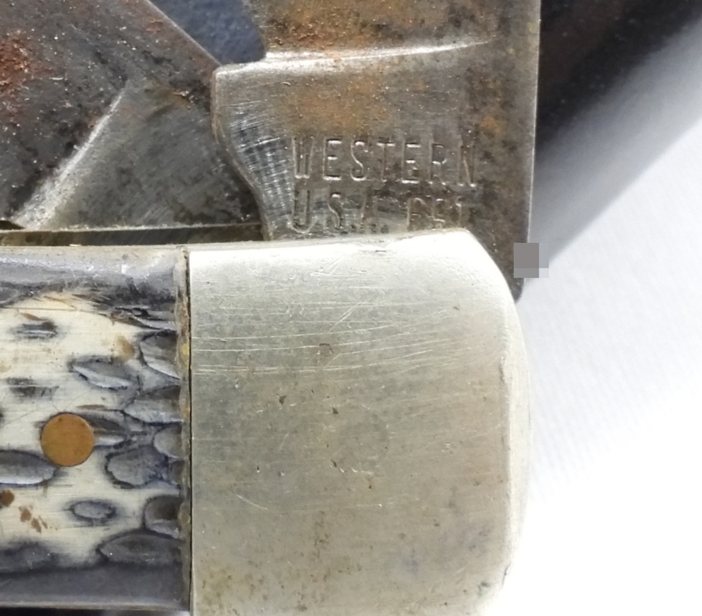 Western Trapper Knife, Jigged Bone Handles