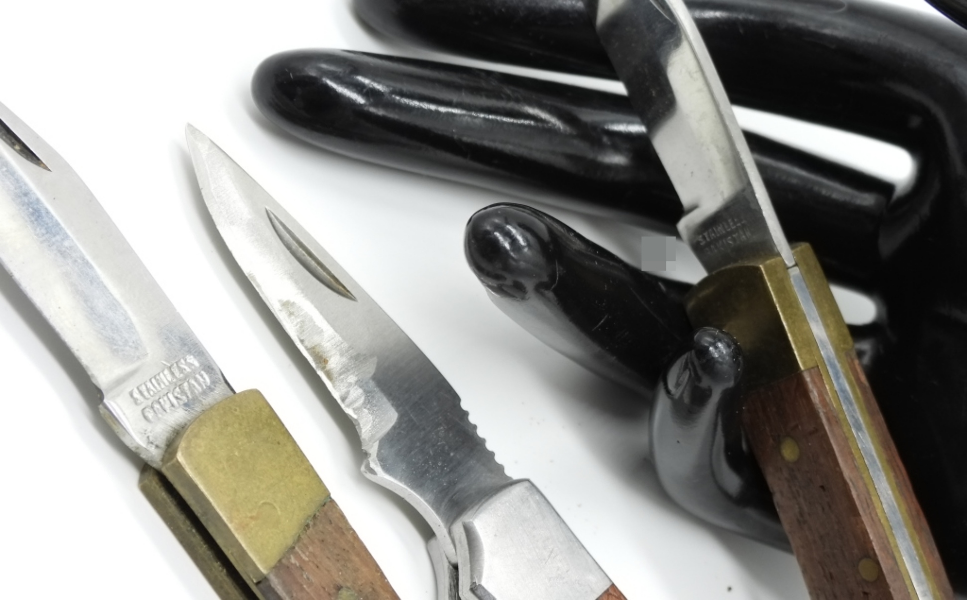 Folding Knives with Wood Handles (3)