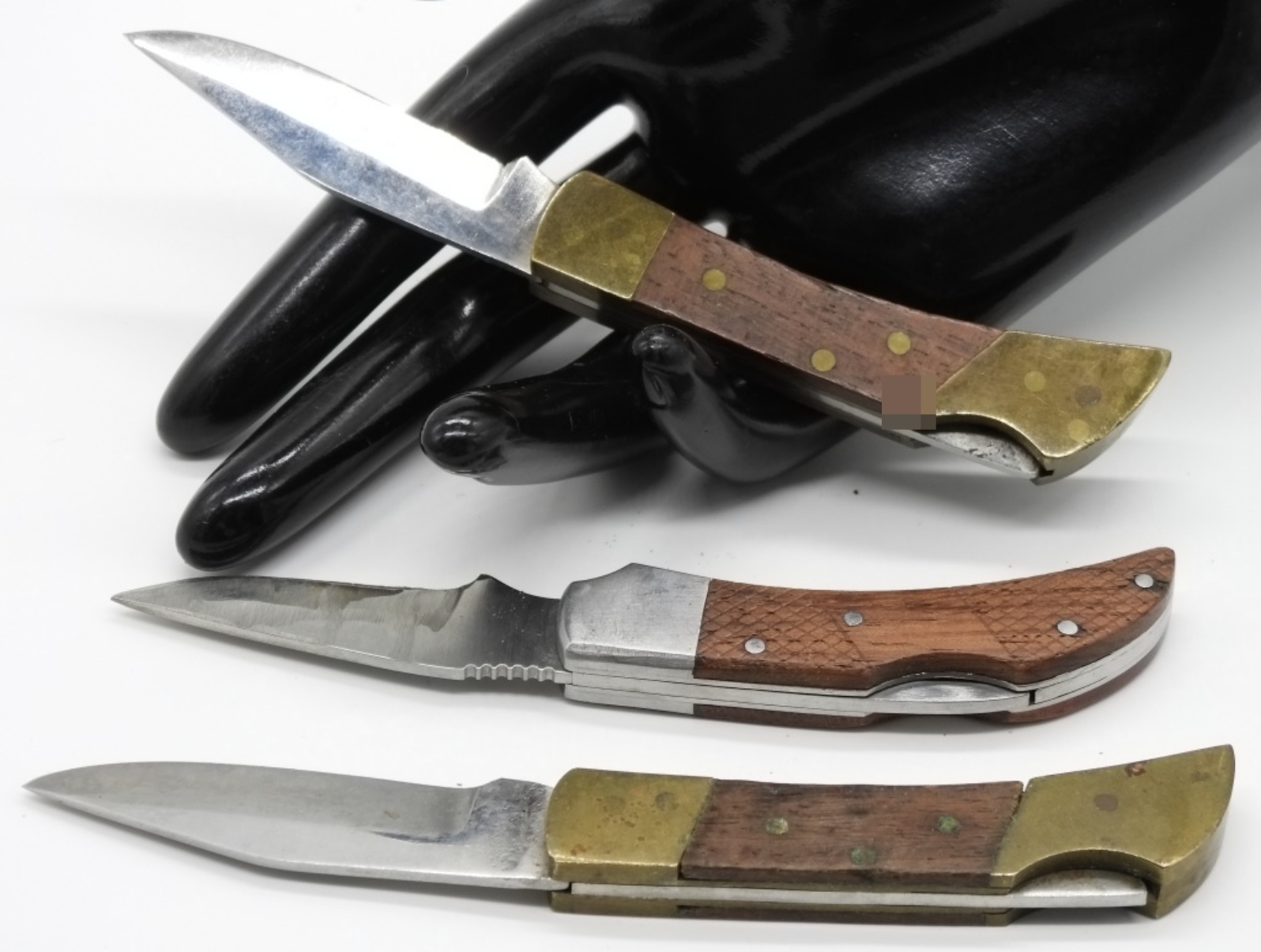Folding Knives with Wood Handles (3)