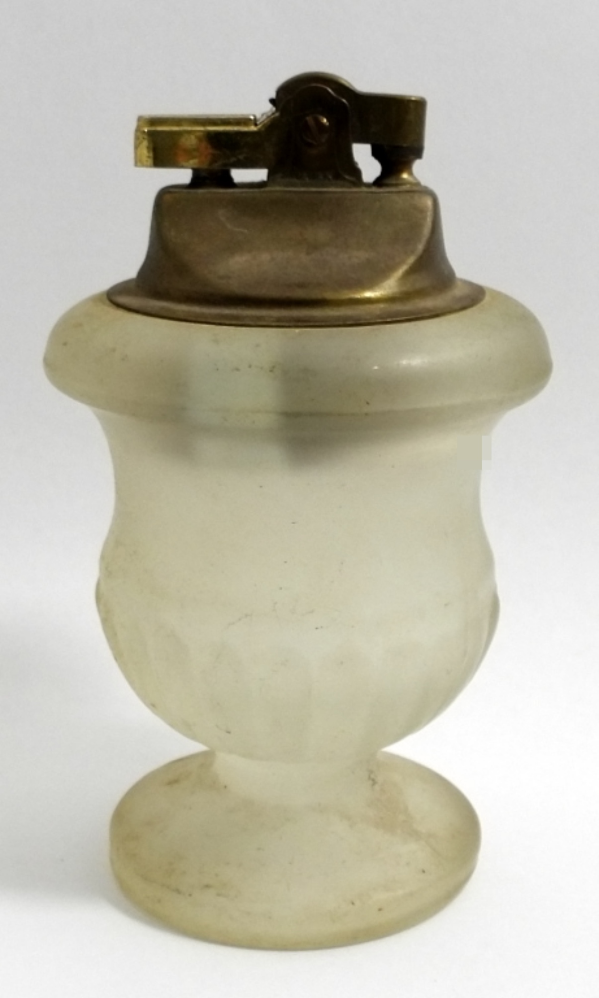Vintage Alabaster Table Lighter with Brass Insert
