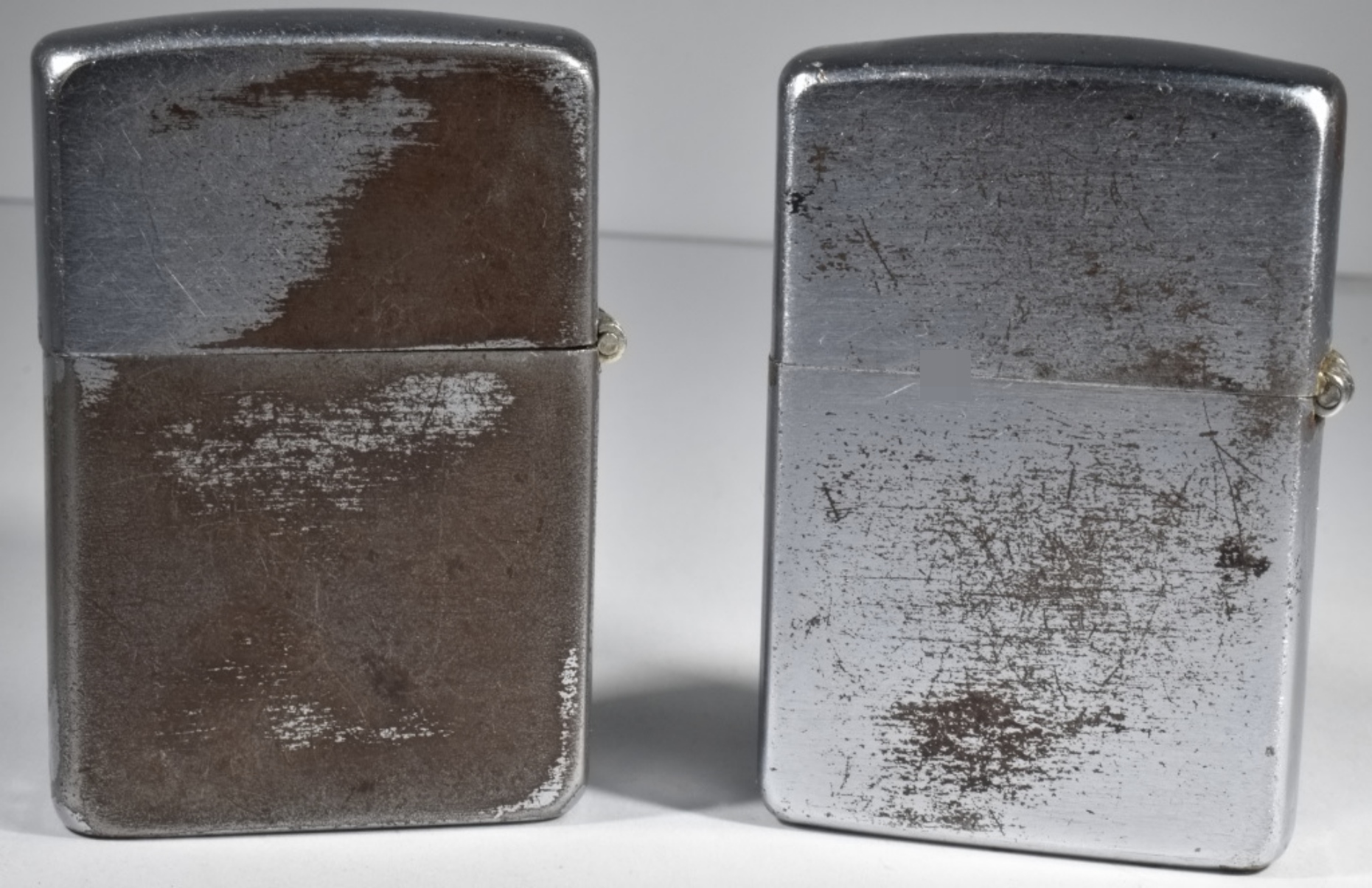 Zippo Patent Era Lighter Pair - 1930s-1950s