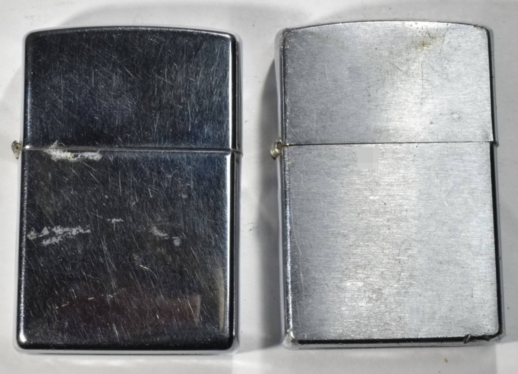 Vintage Zippo Lighter Pair - Both Fired