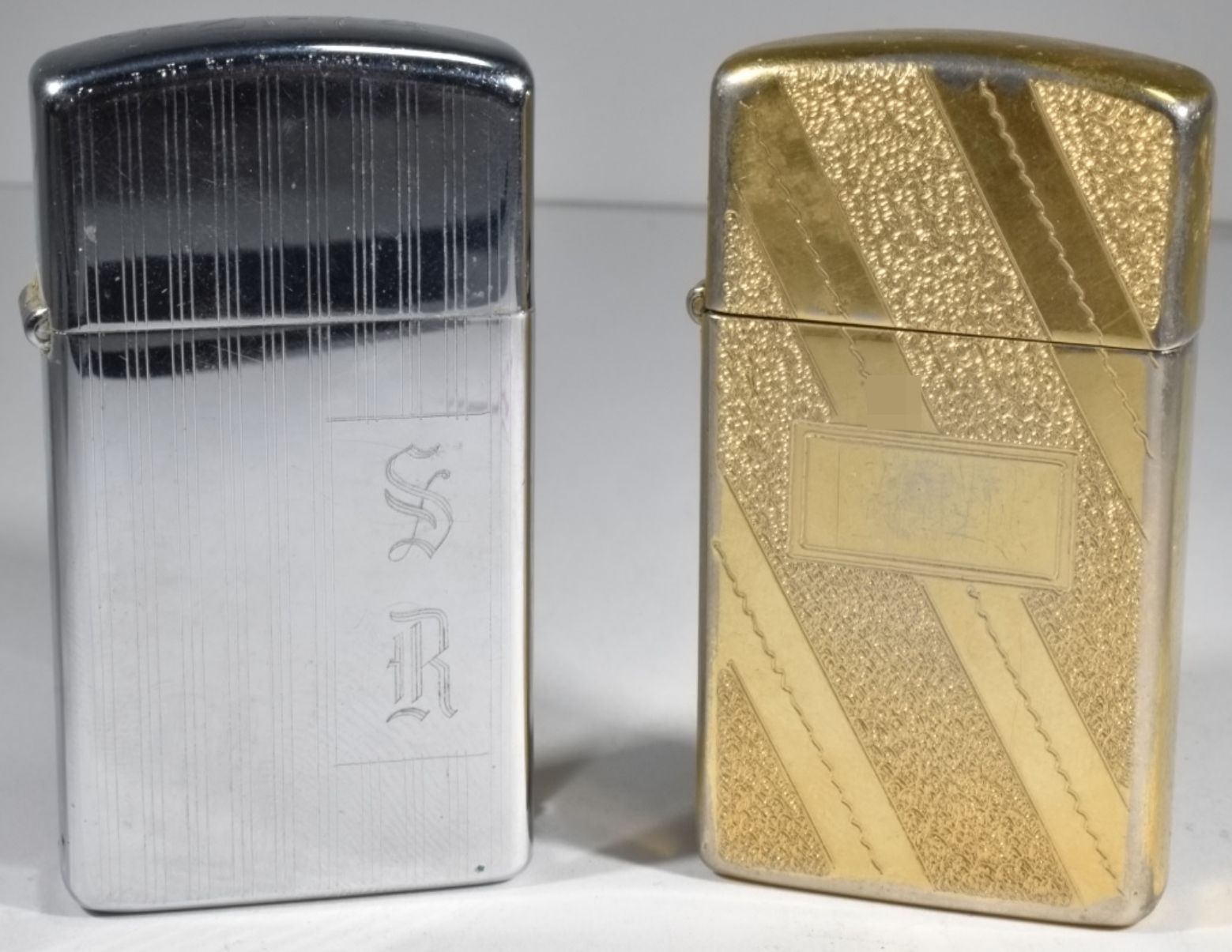 Pair of Vintage Slim Zippo Lighters (1970s)