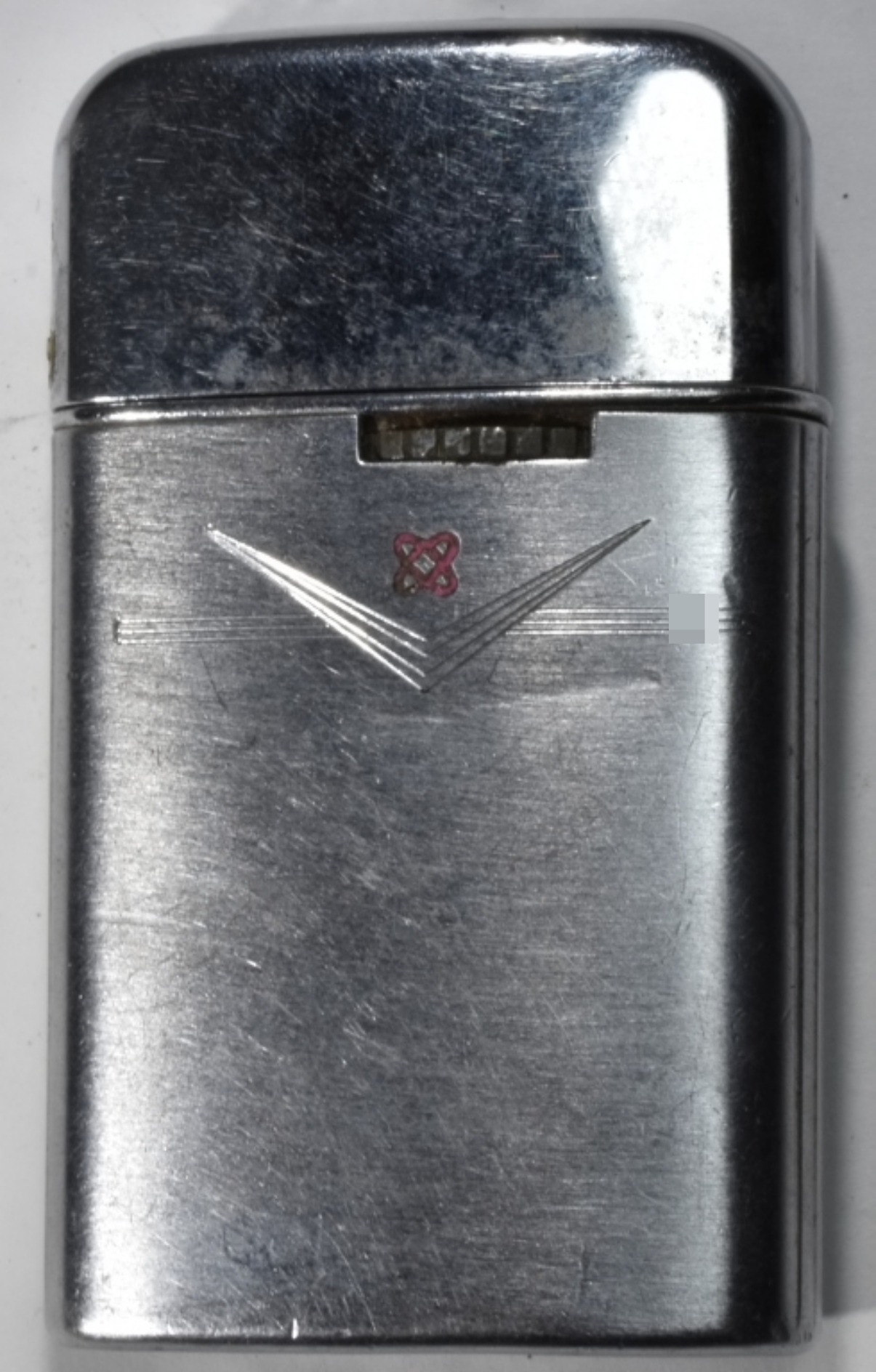 Ronson Atomic Age Engraved Lighter Chrome Finish