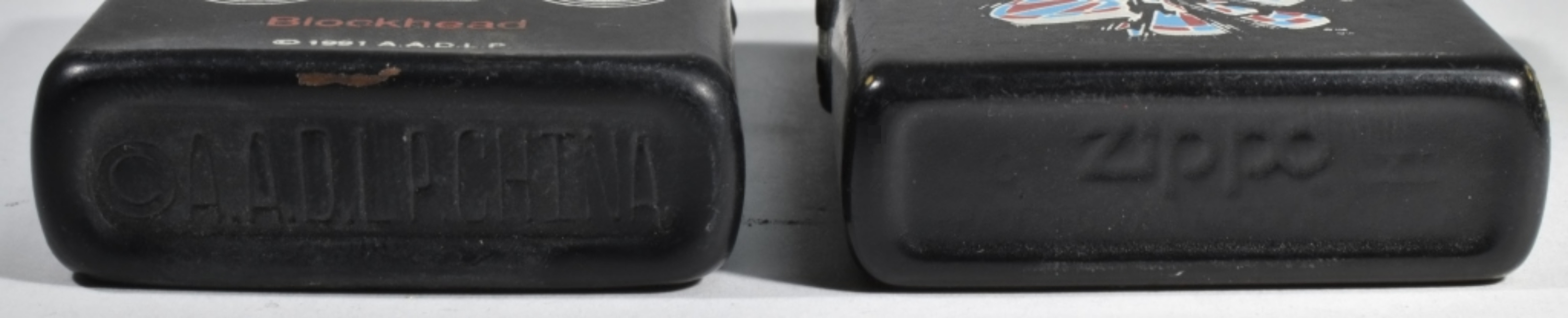 Pair of Black Lighters - Classic Iron & Dart Board
