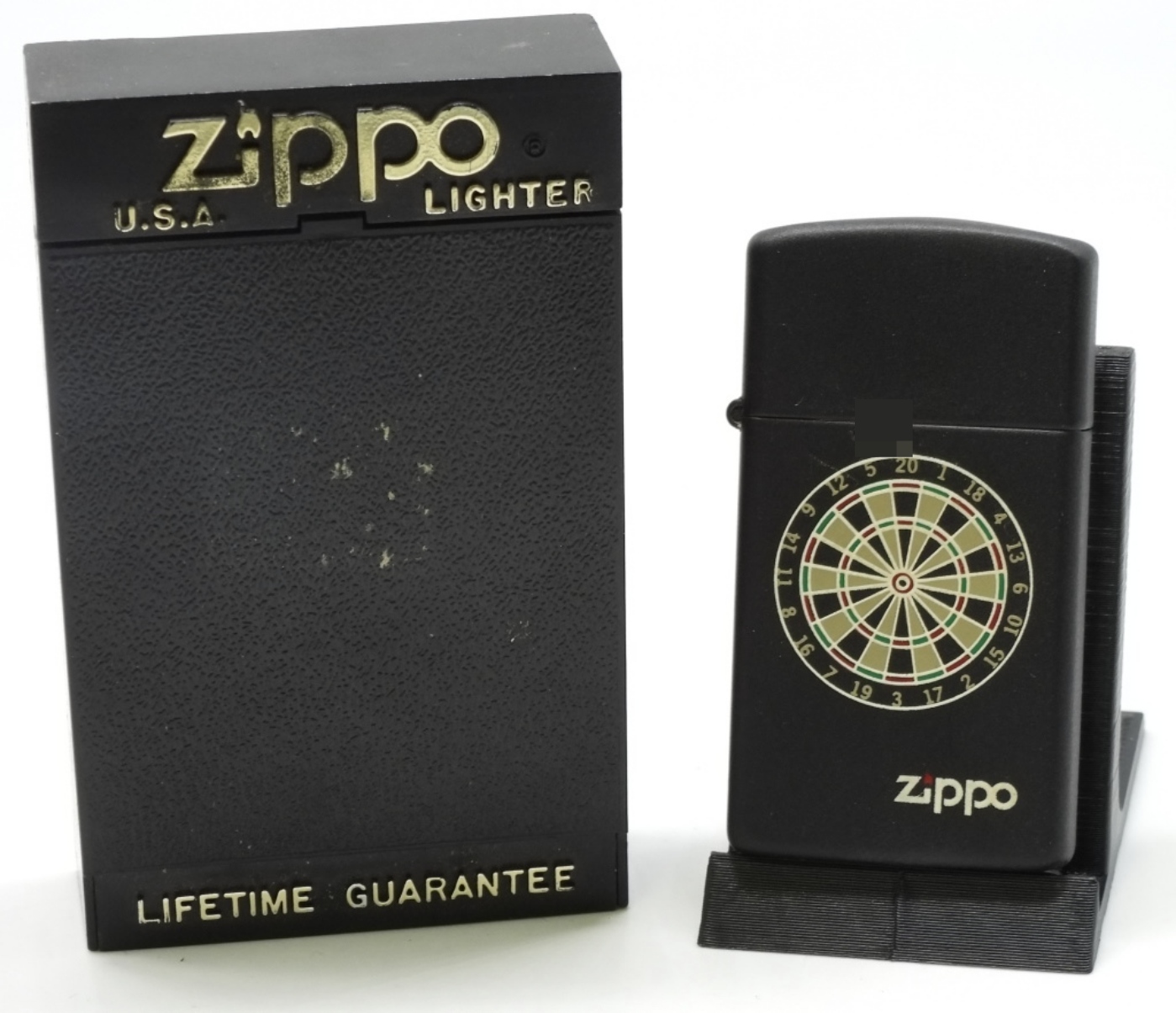 Slim Dartboard Black Matte Zippo Unfired