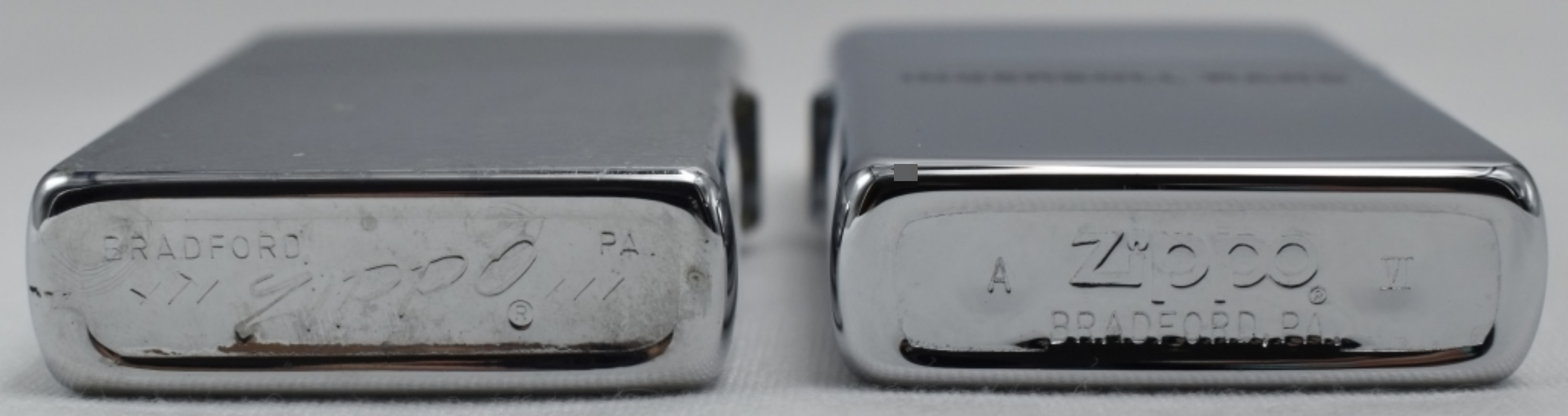 Pair Zippo Advertising Lighters, BLD & Ingersoll