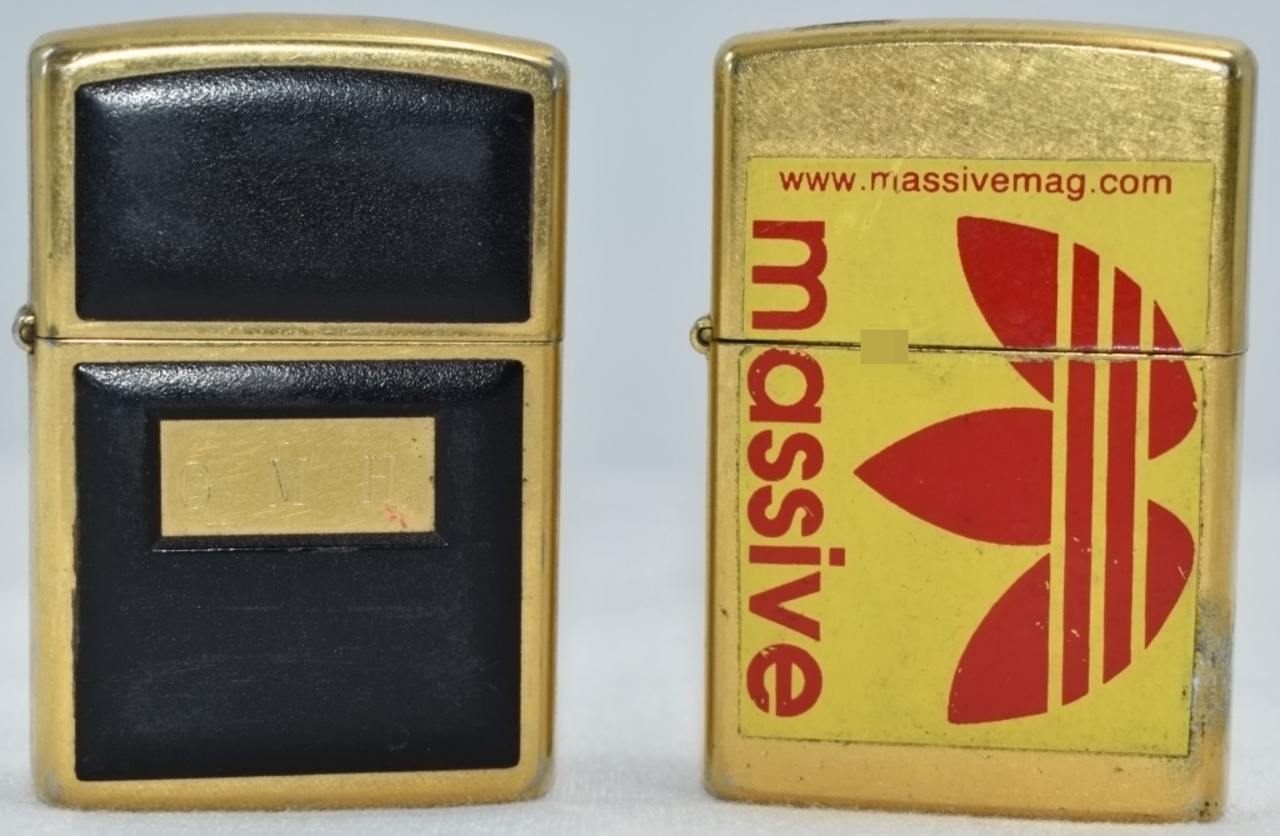 Zippo Massive Advertising Lighters Pair