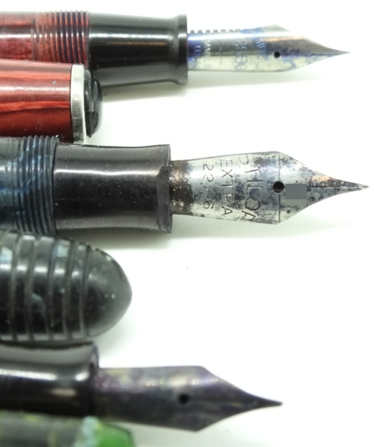 Vintage Fountain Pen Lot, 4 Pieces, Celluloid
