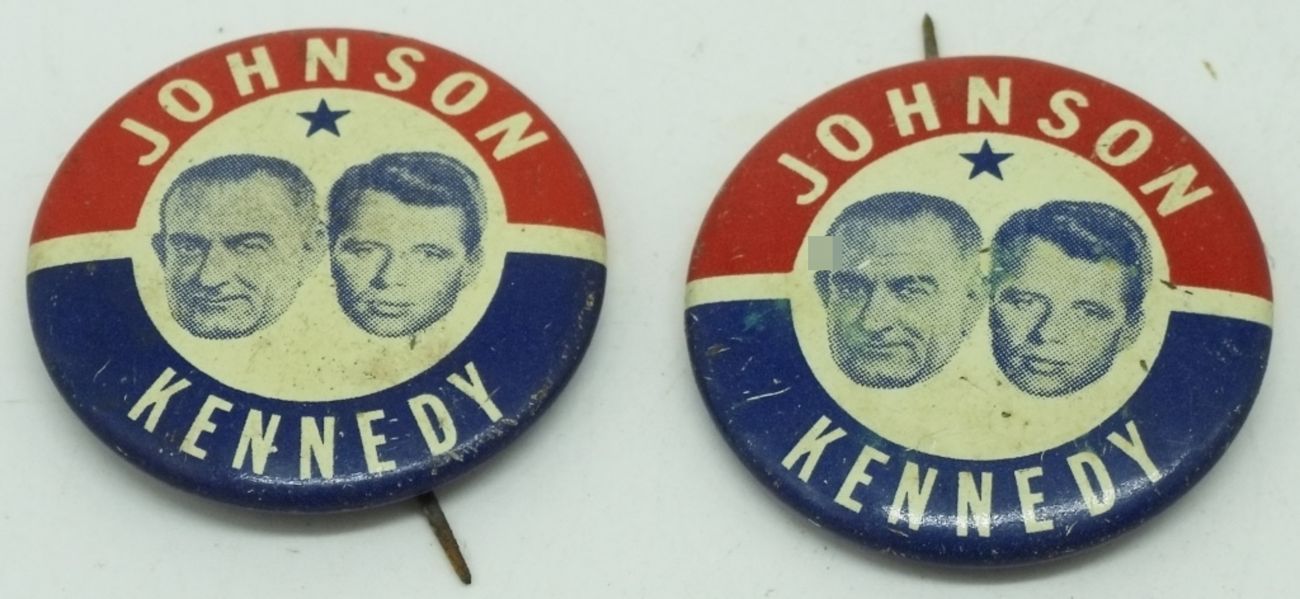 Johnson Kennedy 1960 Campaign Button Pair