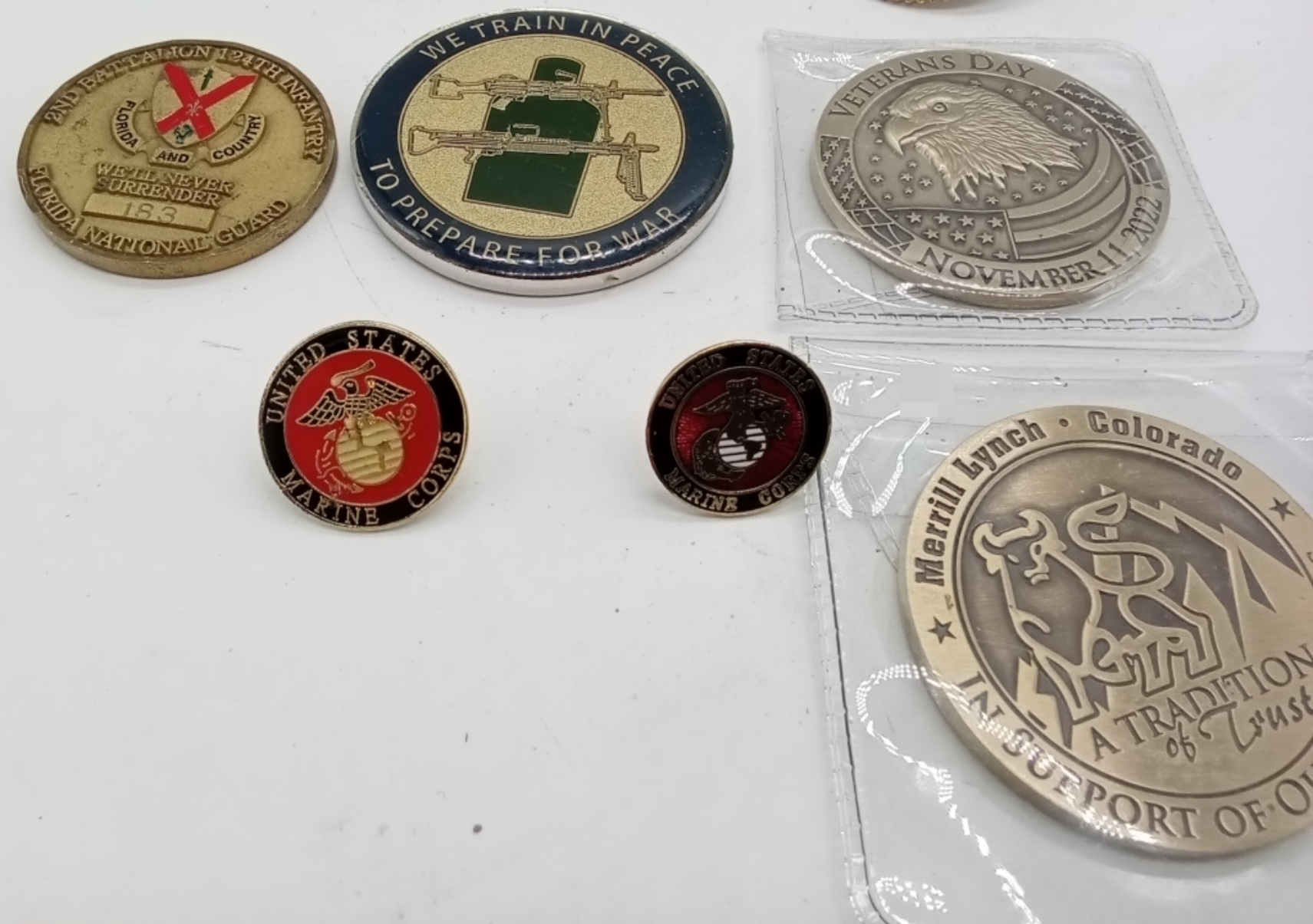 U.S. Military Medals and Unit Insignia Pin Set