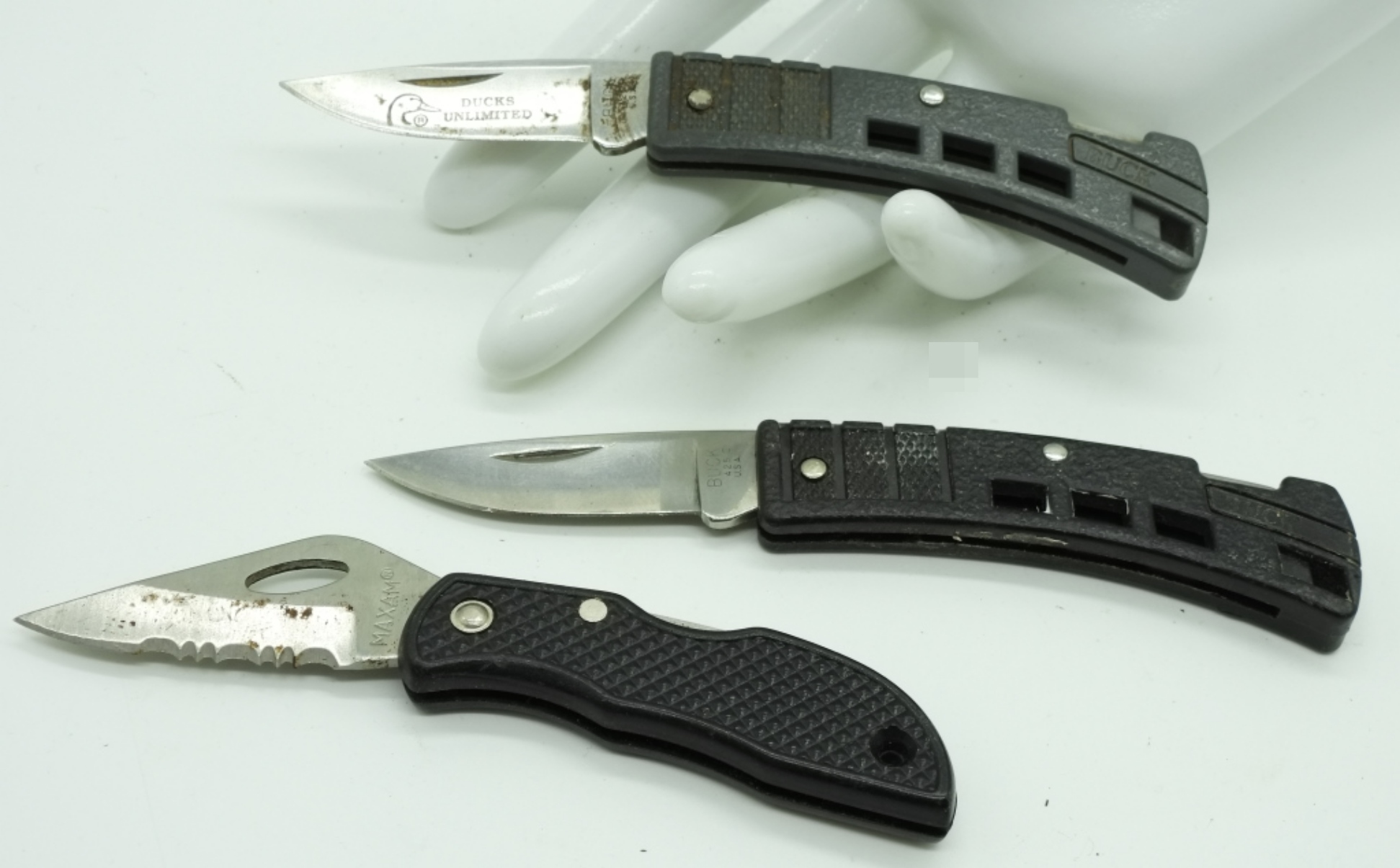 Buck & Maxam Folding Knives, 3 Piece Lot