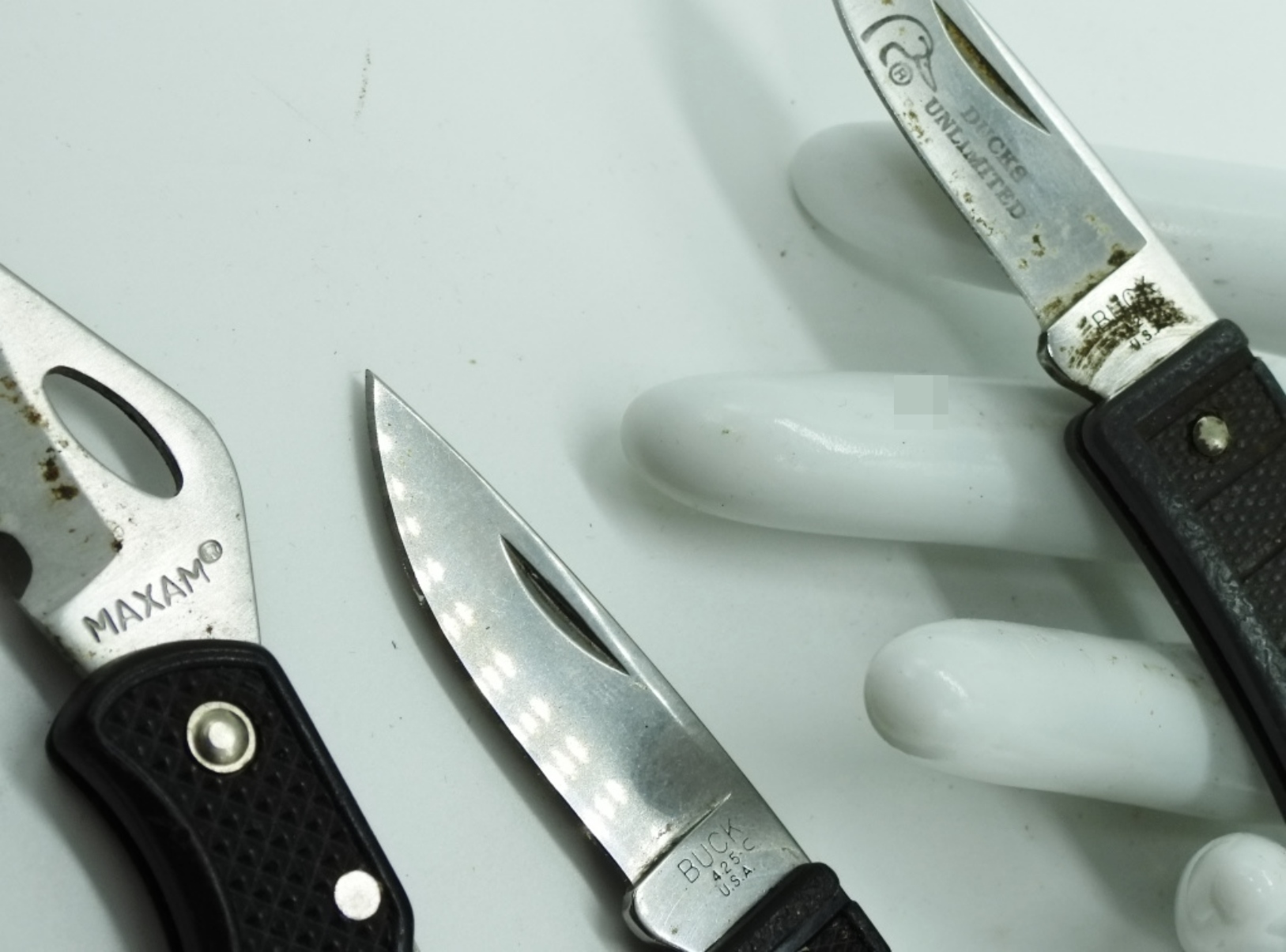 Buck & Maxam Folding Knives, 3 Piece Lot