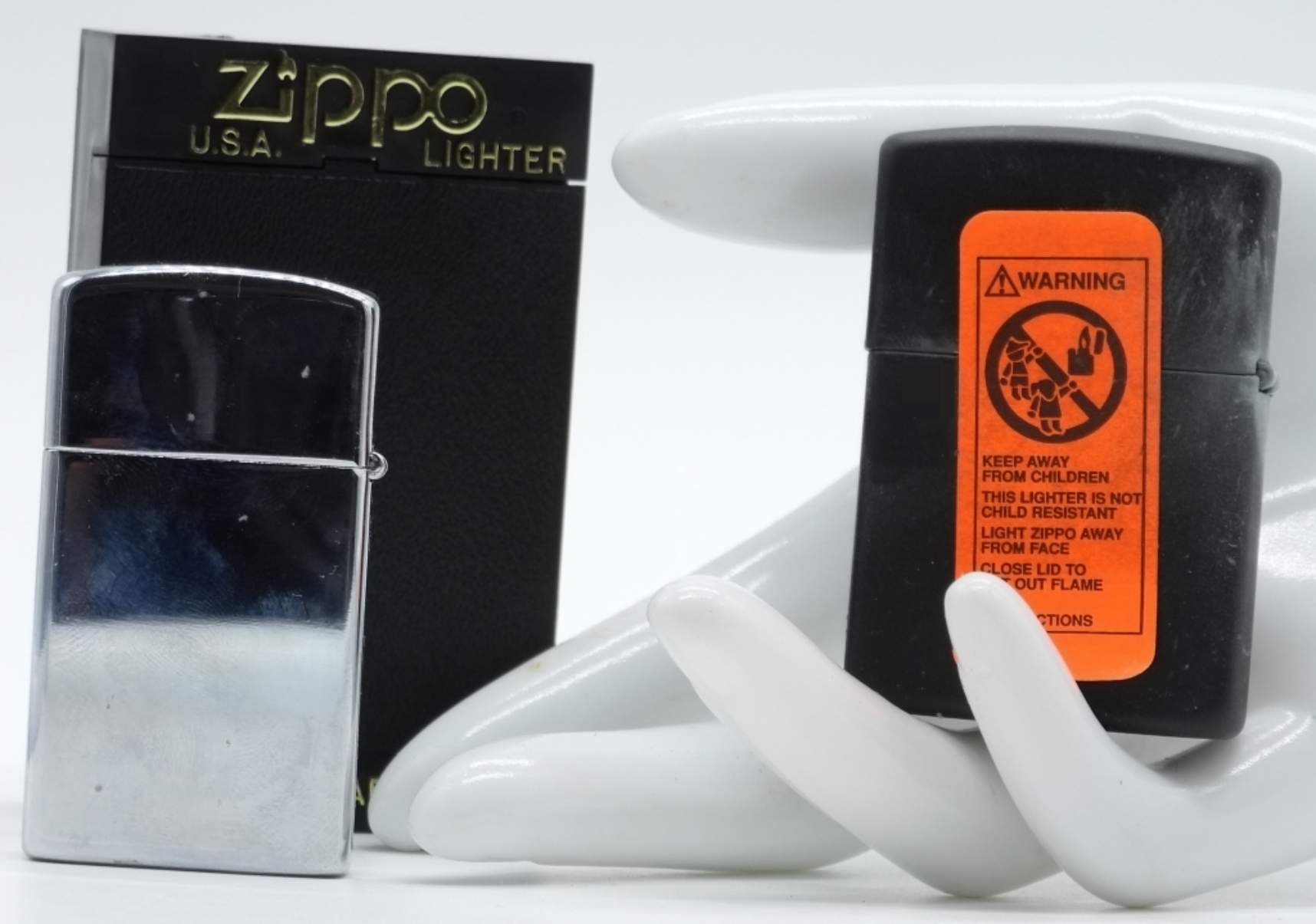 Zippo Aircraft N-22 Tango Chrome & Compass Pair