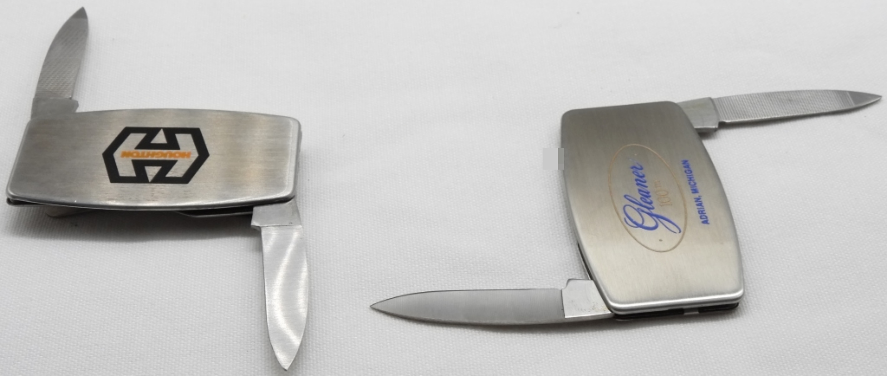 Zippo Advertising Knives - Gleaner & Houghton