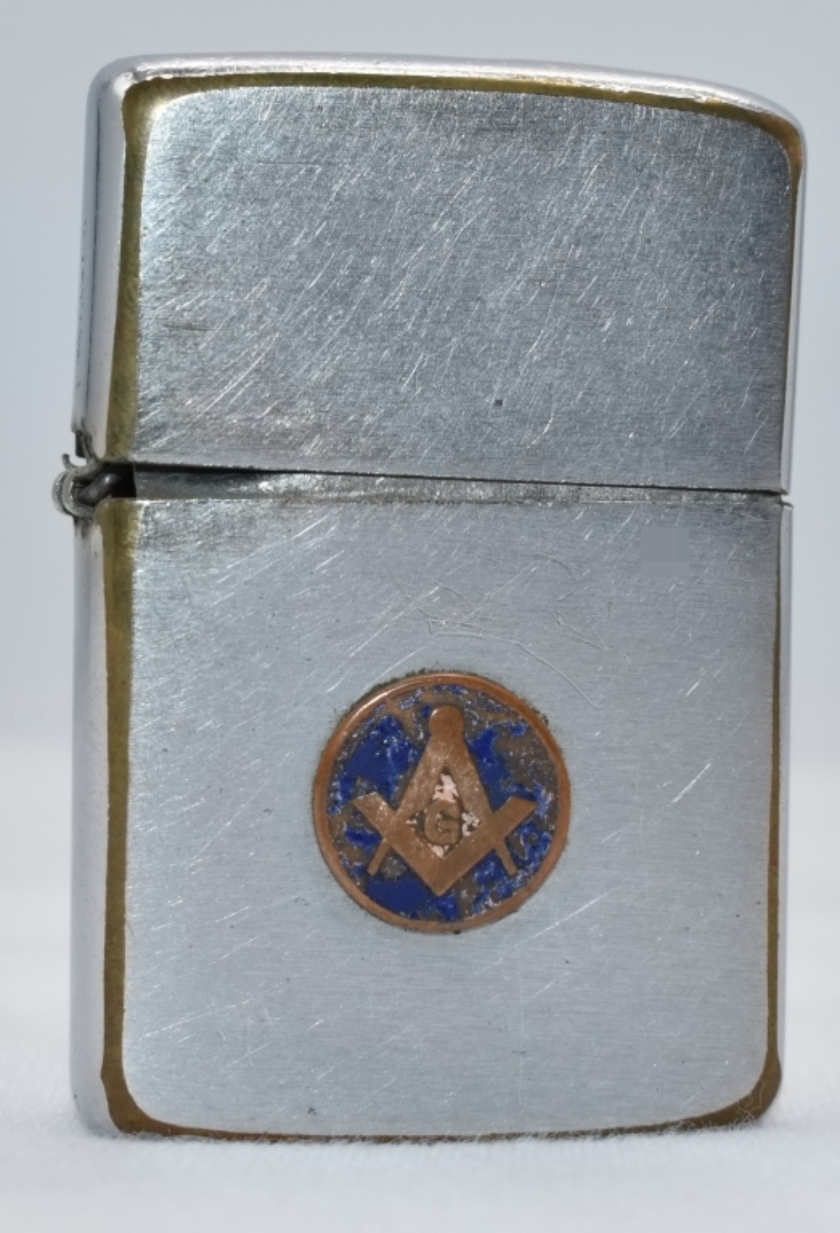 Zippo Masonic Square & Compass Chrome Lighter