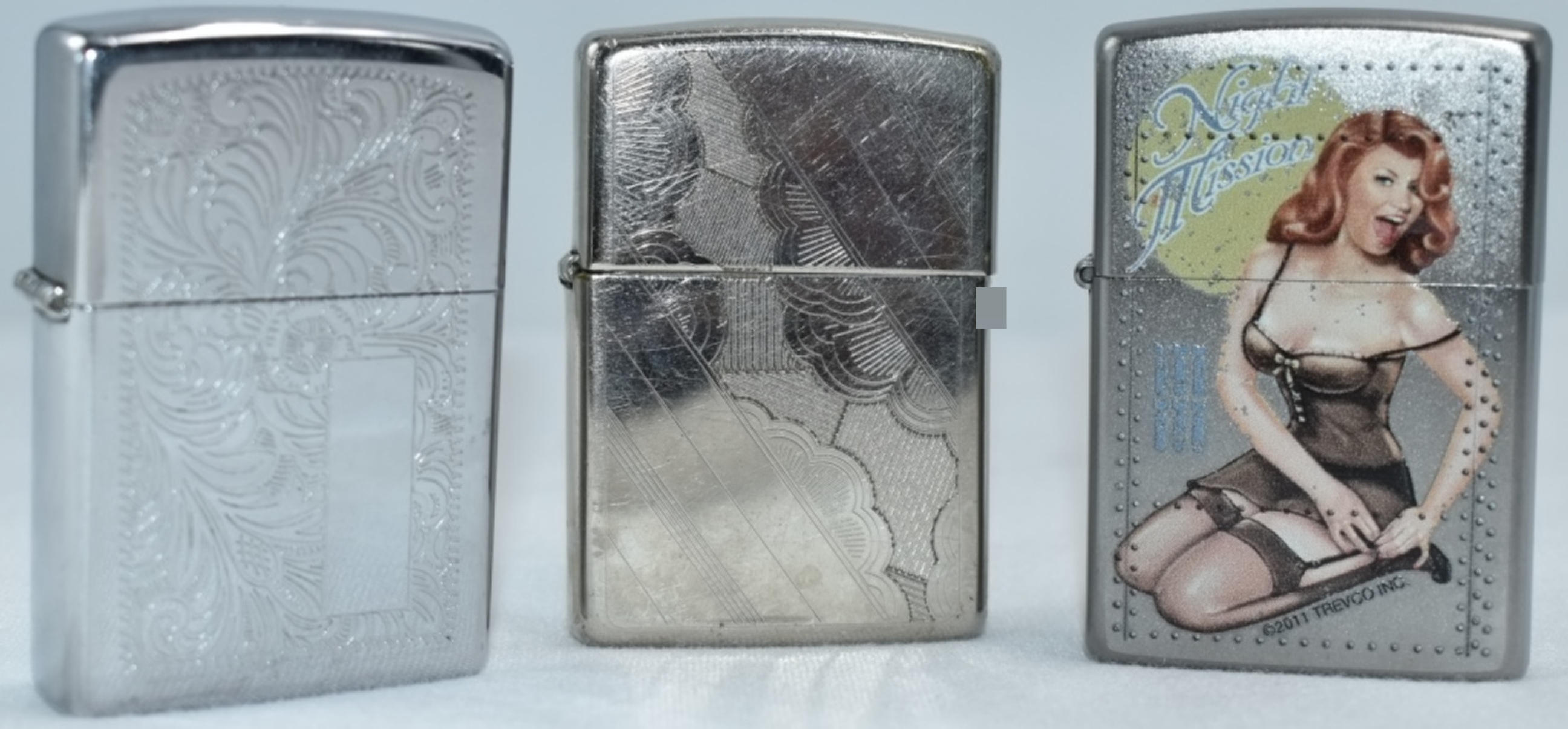 Three Zippo Lighters- Fired