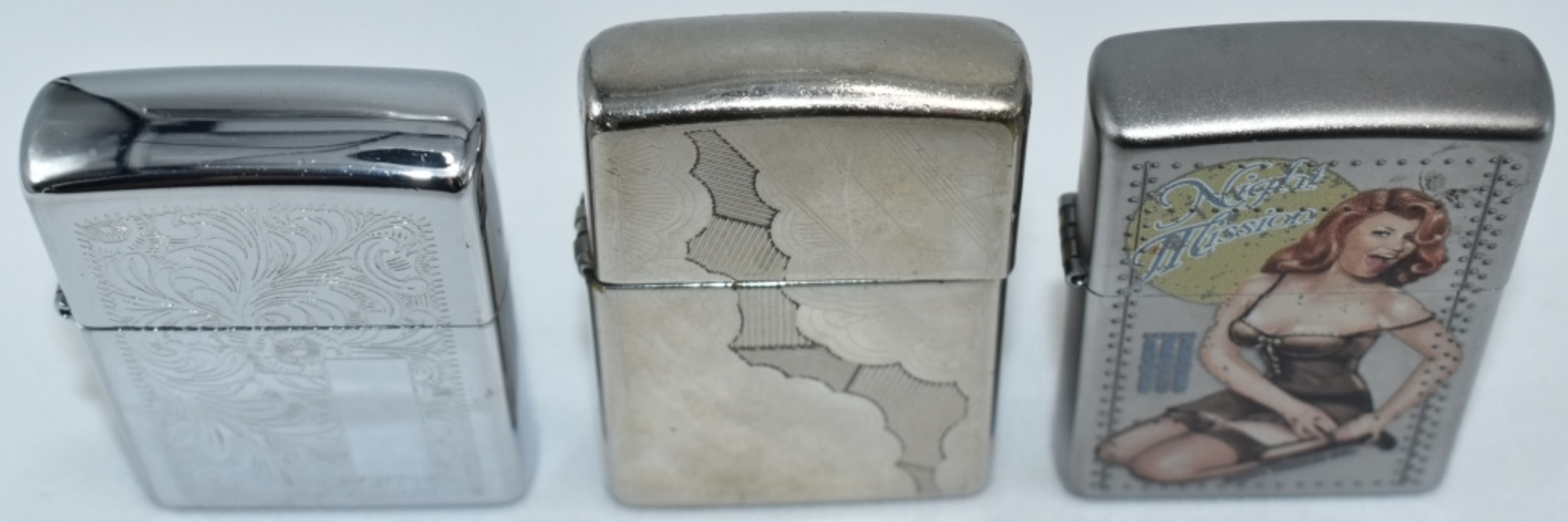 Three Zippo Lighters- Fired