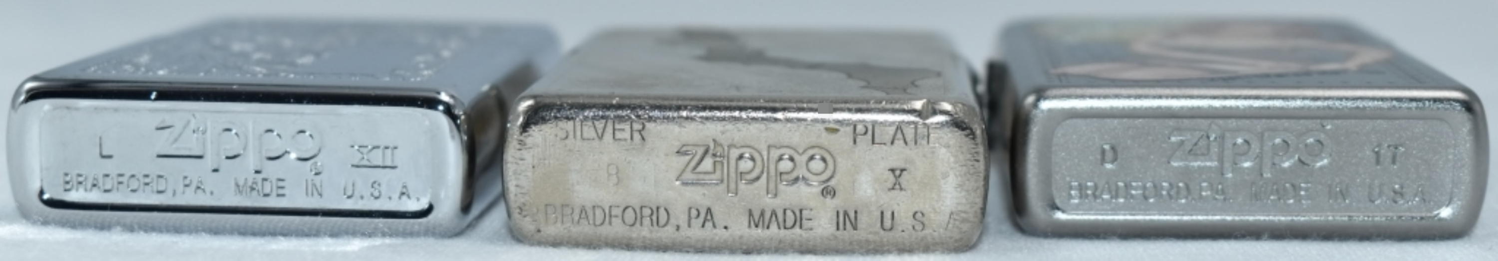 Three Zippo Lighters- Fired