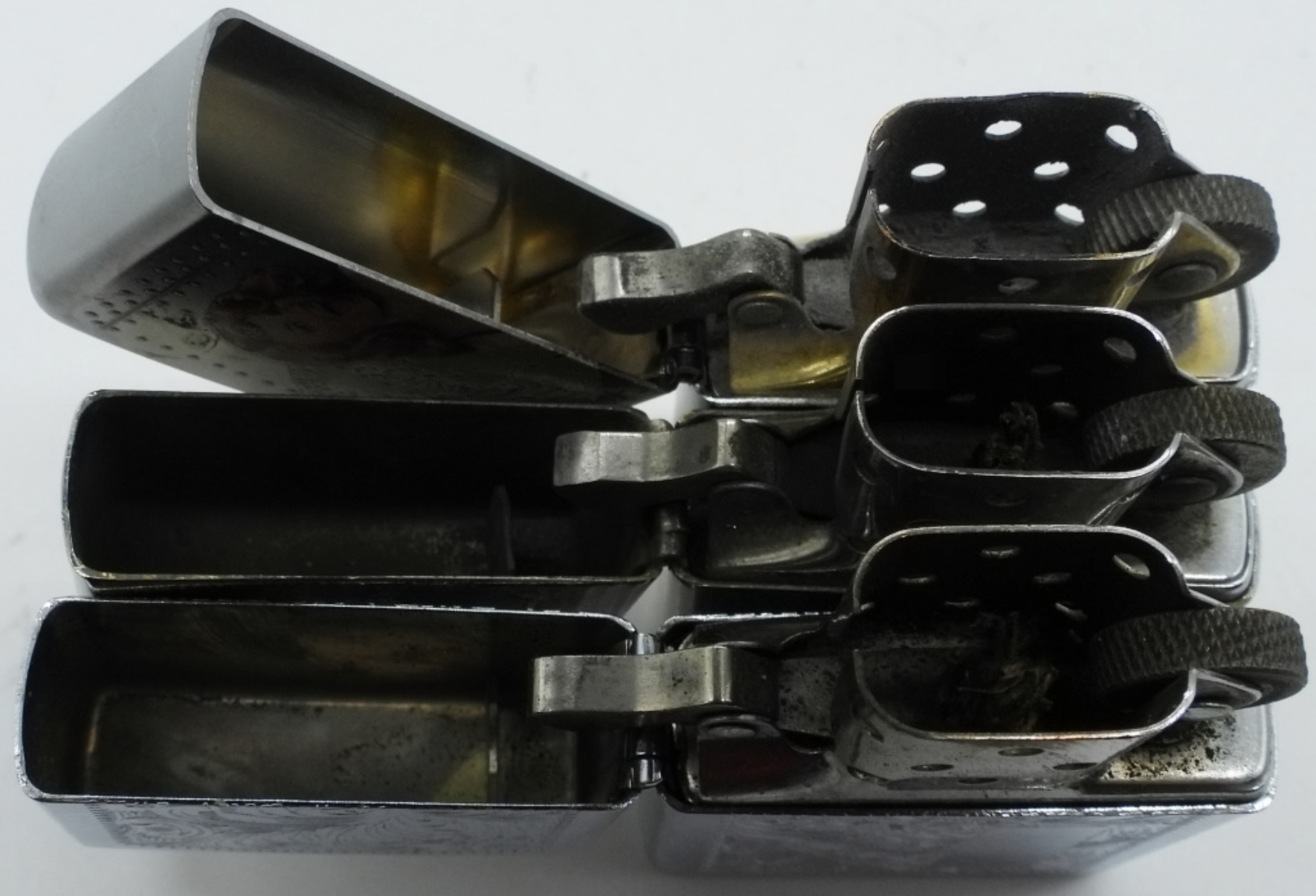 Three Zippo Lighters- Fired