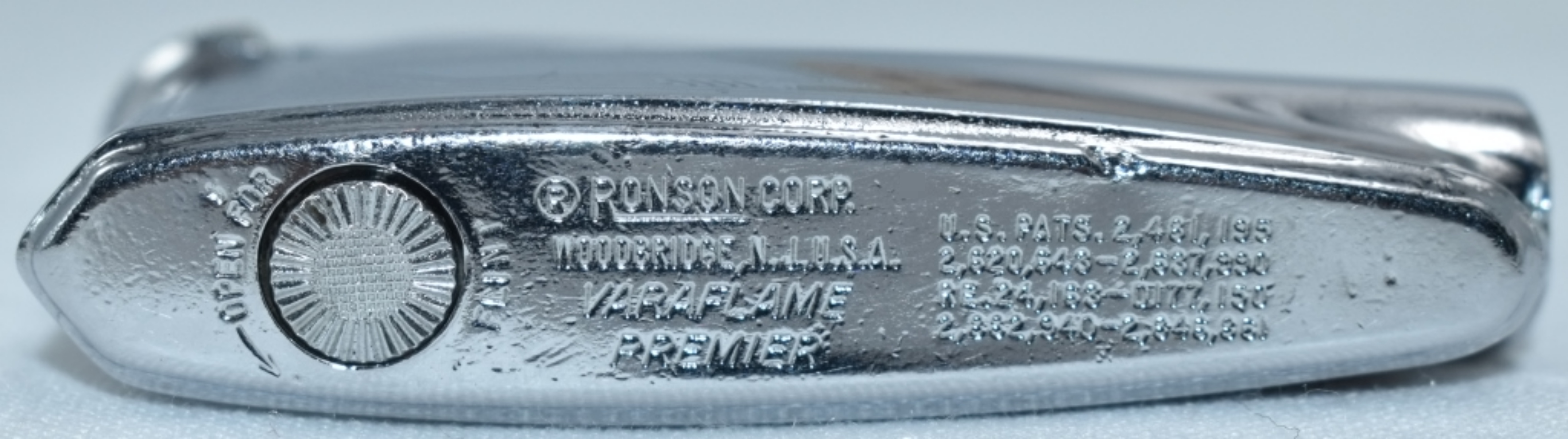 Ronson Varaflame Premier Butane Lighter, Chrome