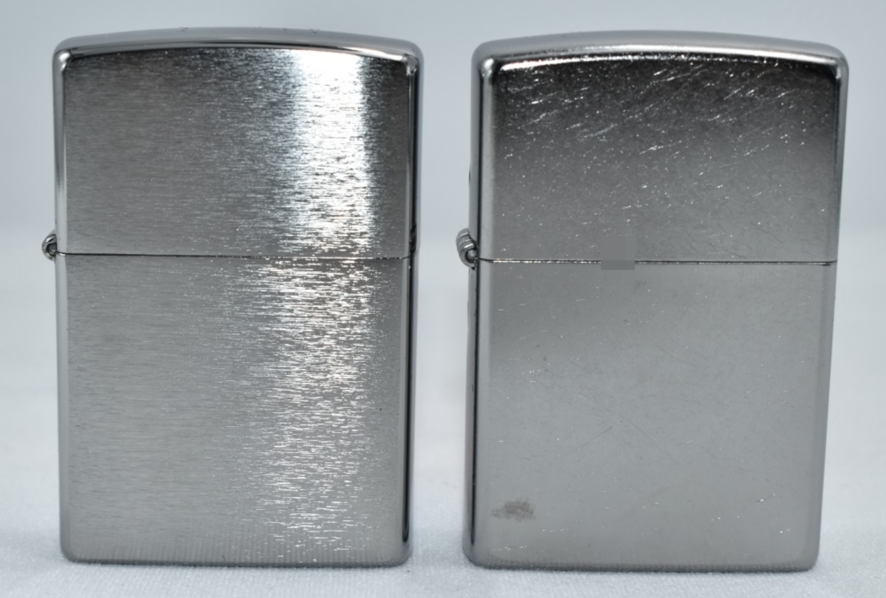 2015-16 Zippo Chrome Brushed Lighters - Pair