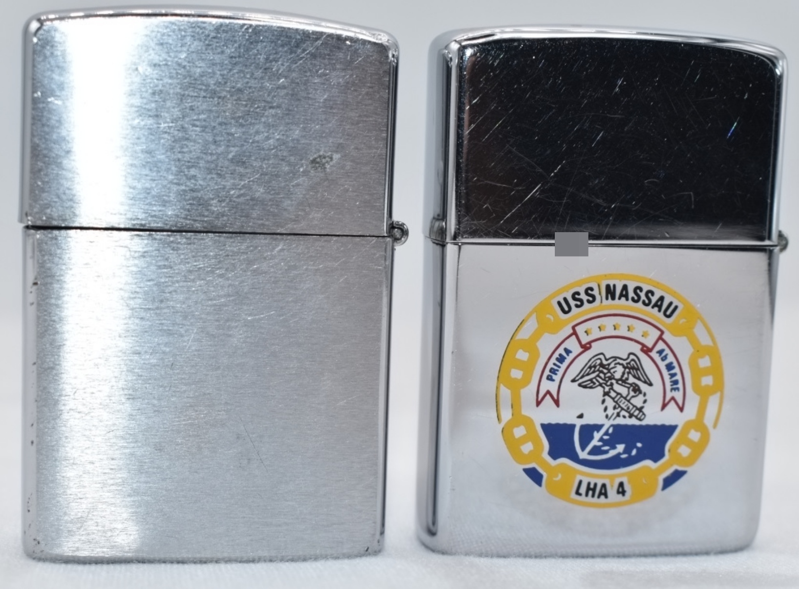 Zippo USS Nassau LHA-4 Navy Lighters (2)
