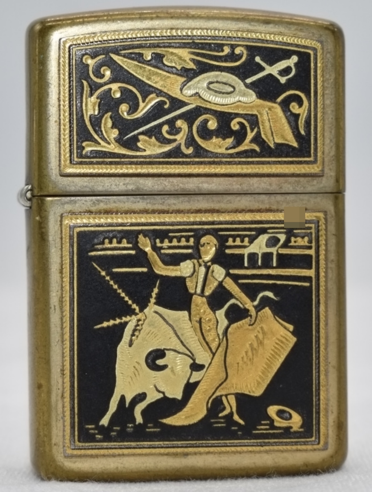 1995 Zippo Matador Design Brass Lighter