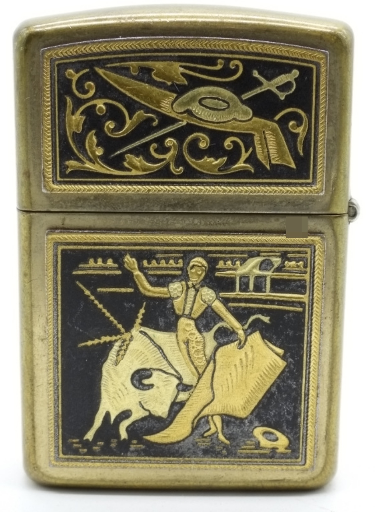 1995 Zippo Matador Design Brass Lighter