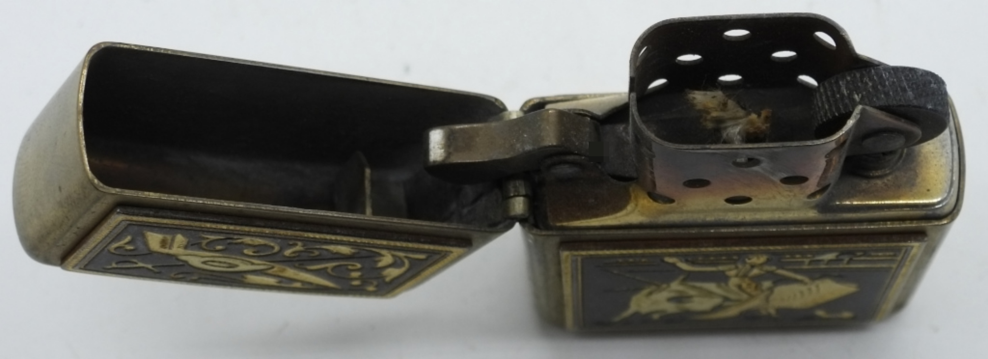 1995 Zippo Matador Design Brass Lighter