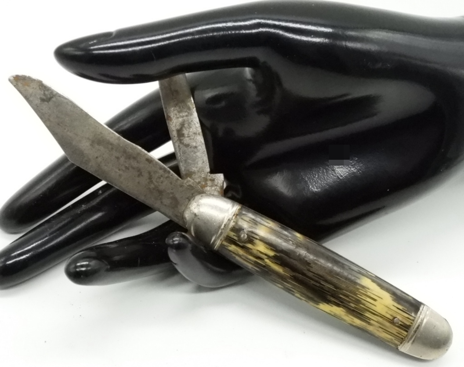 Vintage Folding Pocket Knife with Stag Handle