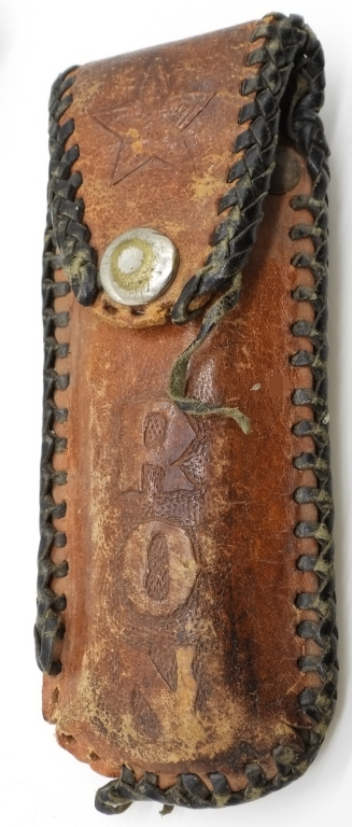 Buck Hunter Knife with Leather Sheath