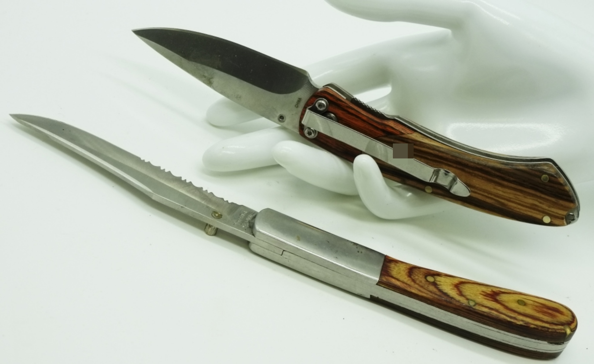 Stone River & Fury Folding Knives, Wood Handles