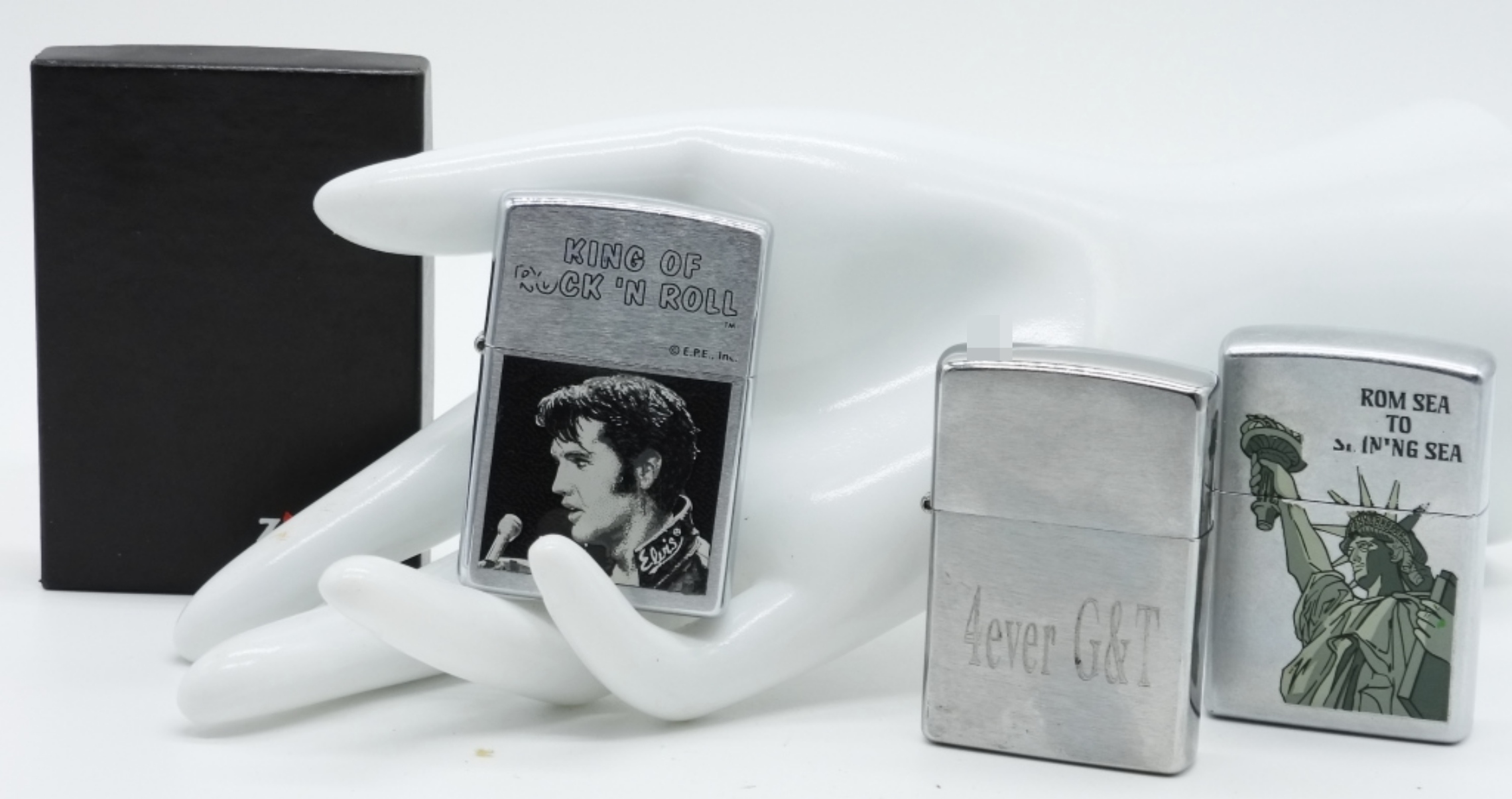 Zippo Vintage Chrome Lighters Lot of 3