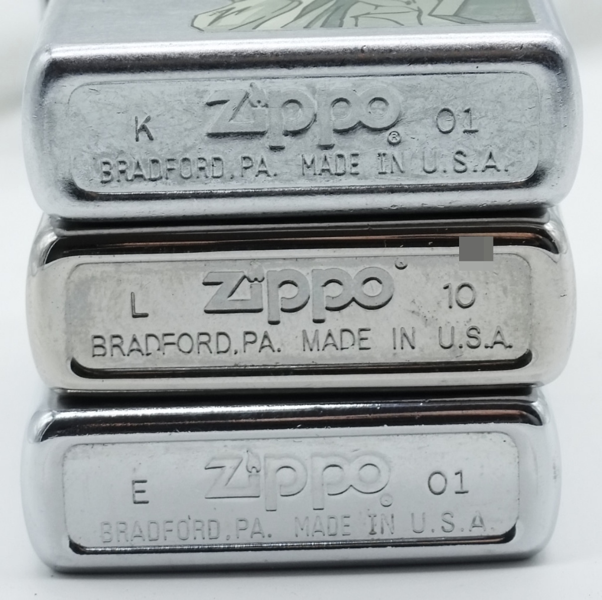 Zippo Vintage Chrome Lighters Lot of 3