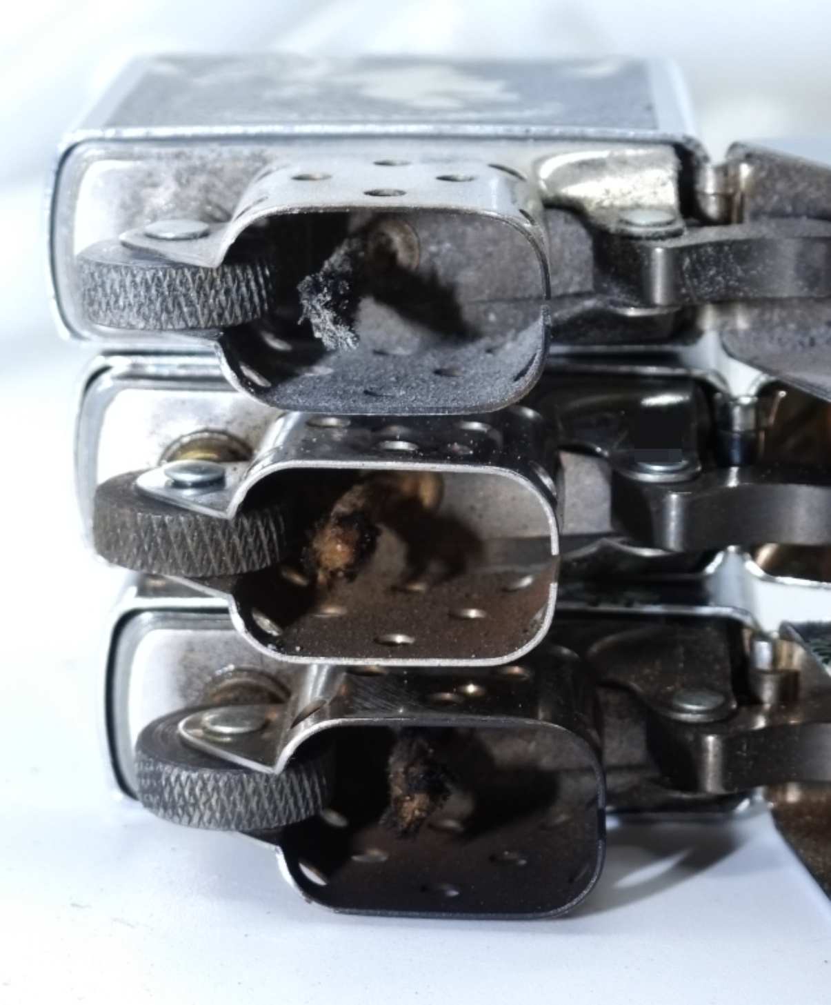 Zippo Vintage Chrome Lighters Lot of 3