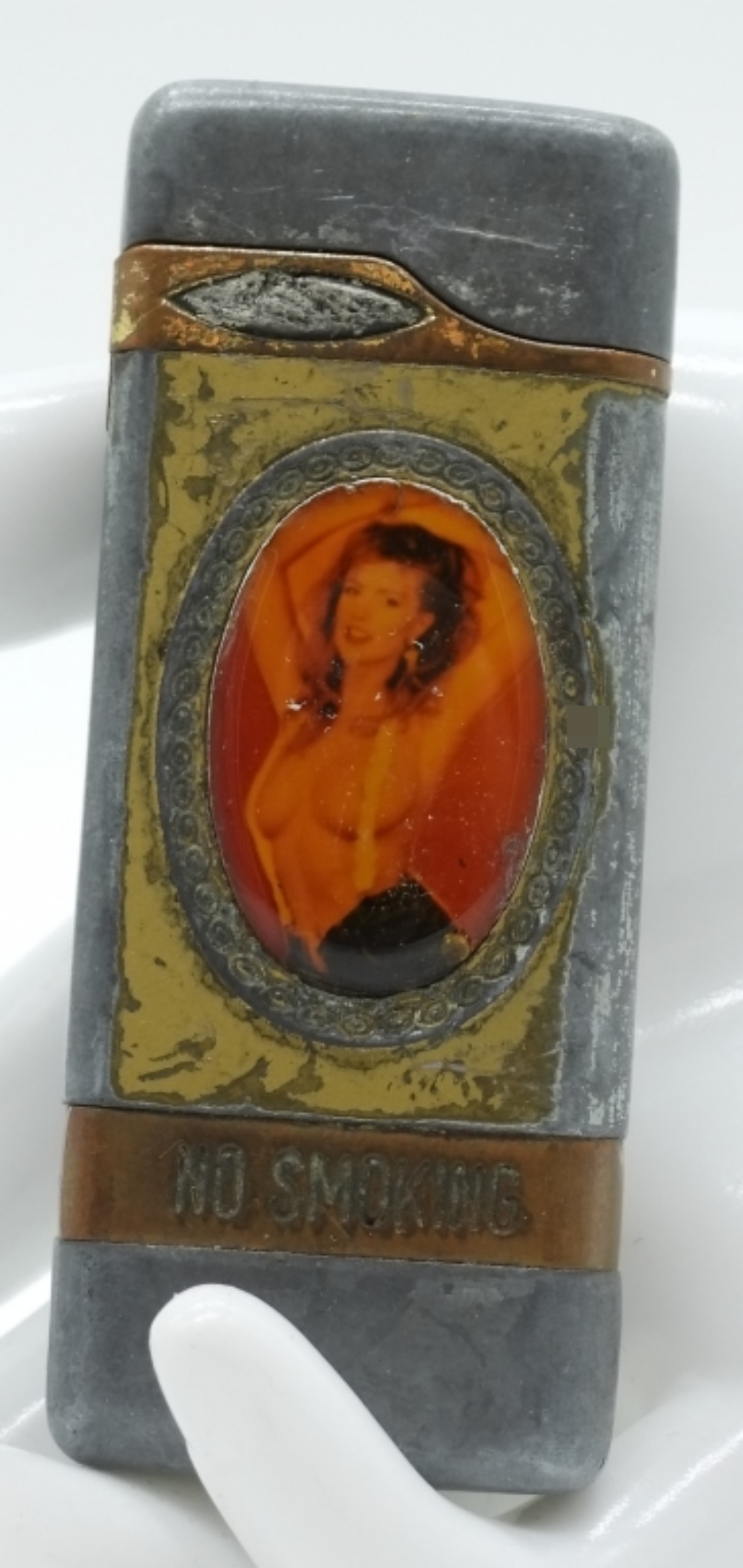 Unidentified "Good Lucky" Pin-Up Lighter
