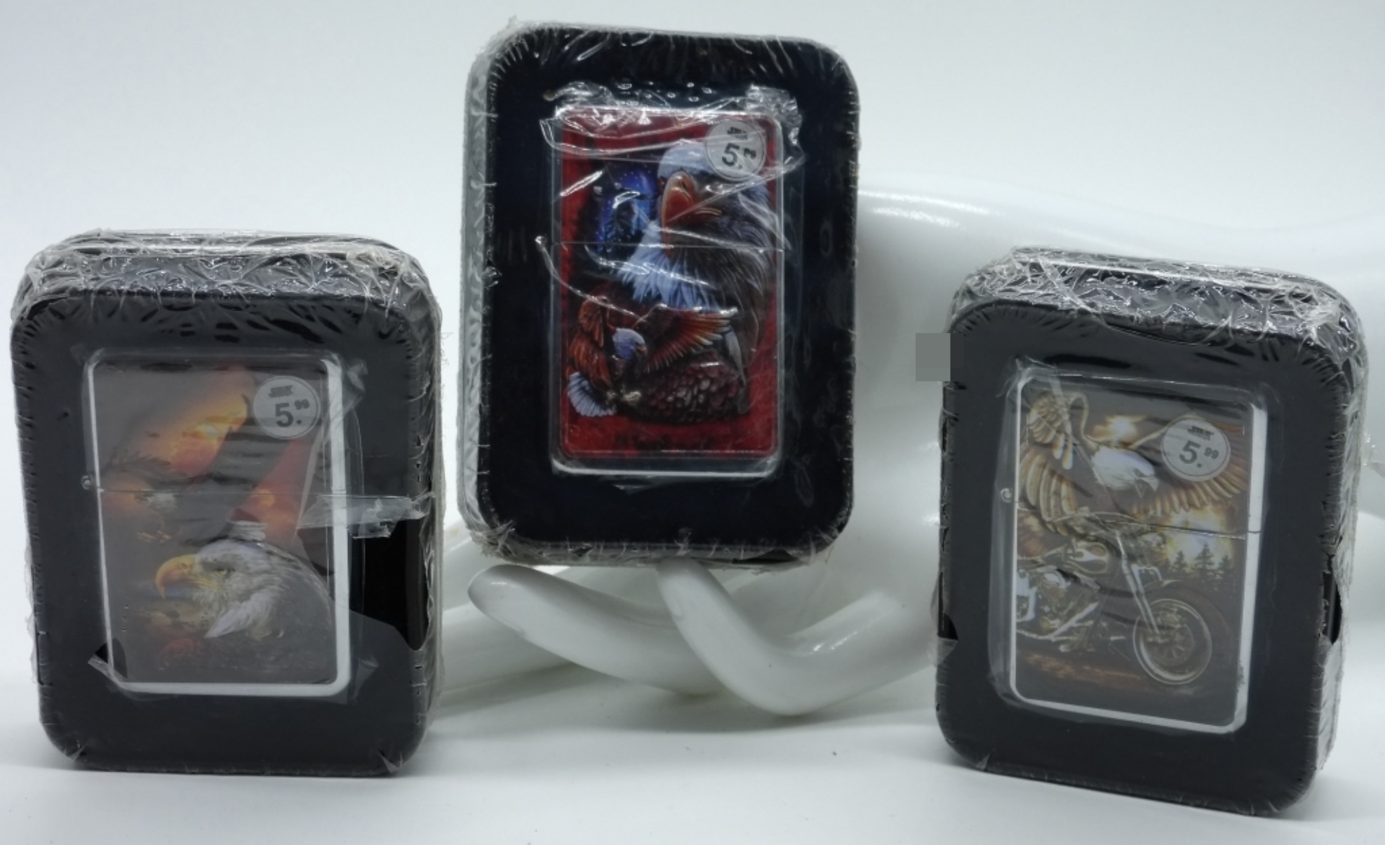 Star Brand Eagle & Dragon Design Lighters (3)